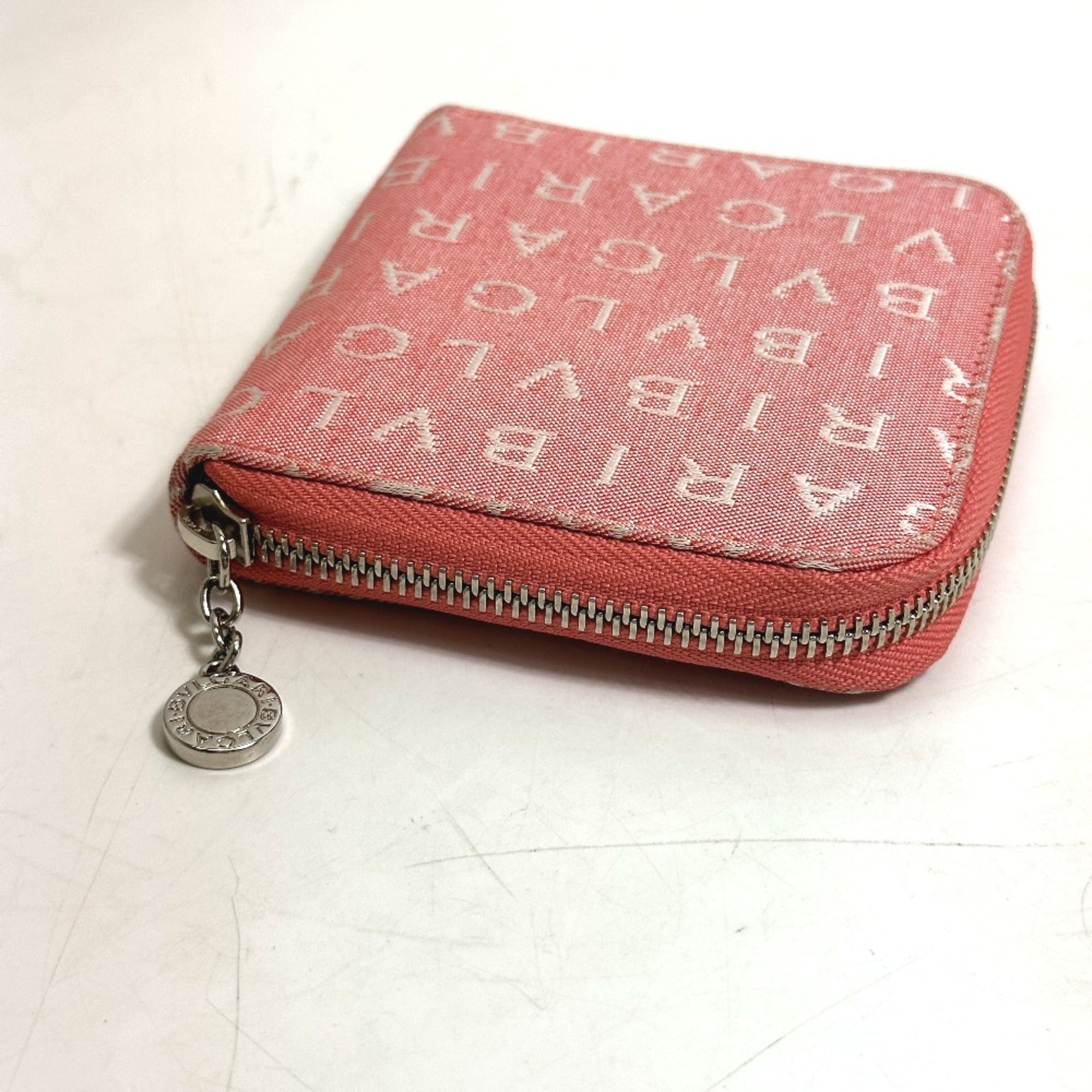 Bvlgari Pink Cloth Wallet (Bi-Fold) (Pre-Owned)