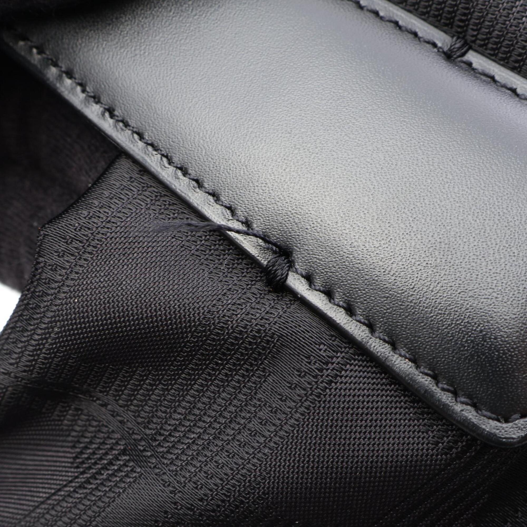 Chanel Black Leather Nylon Canvas Handbag Tote Bag (Pre-Owned)