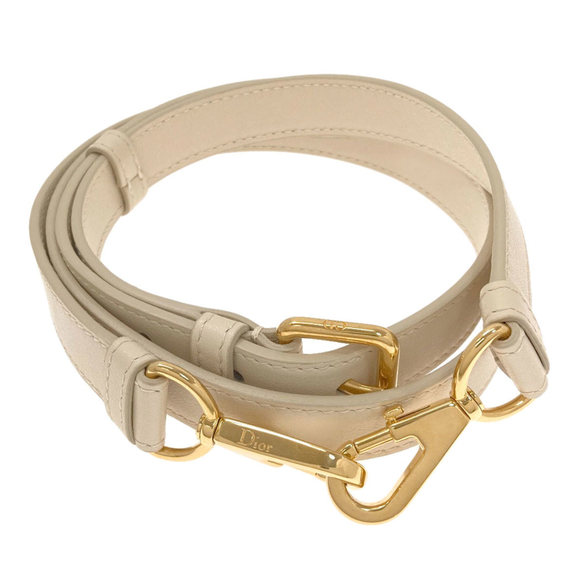 Christian Dior Cream Leather Handbag (Pre-Owned)