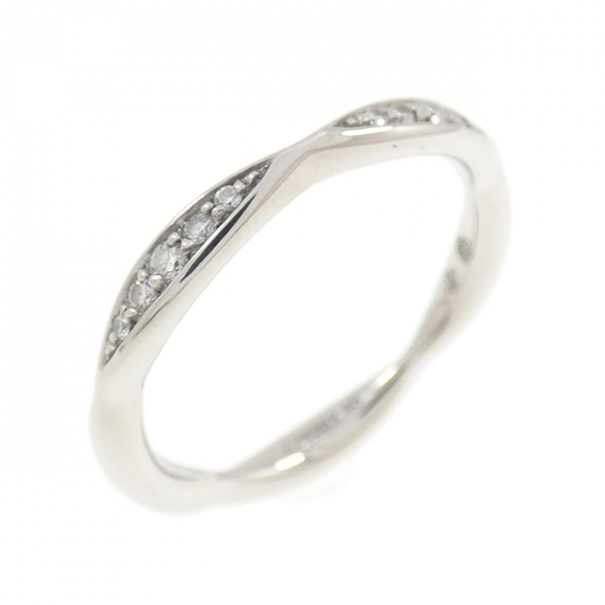 Chanel Platinum 950 Band Ring (Pre-Owned)