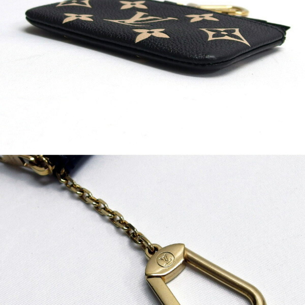 Louis Vuitton Monogram Empreinte Beige Bicolor Black Monogram Noir Monogram Empreinte Coin Purse/Coin Case (Pre-Owned)
