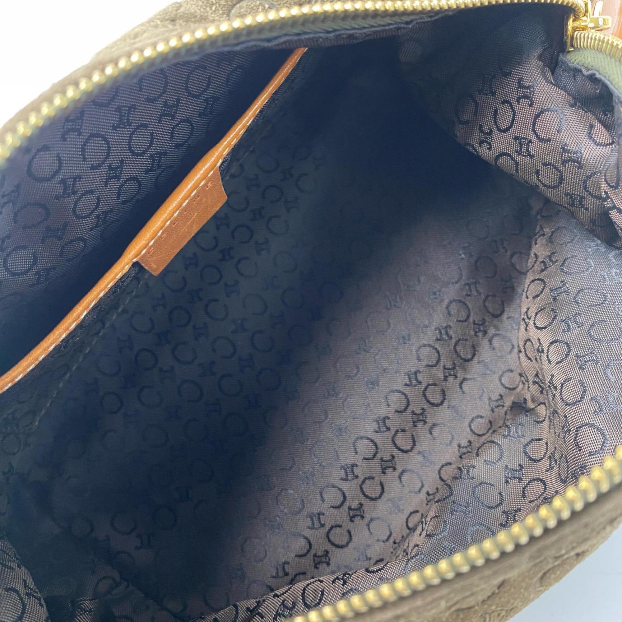 Celine Khaki Suede Leather Shoulder Bag (Pre-Owned)