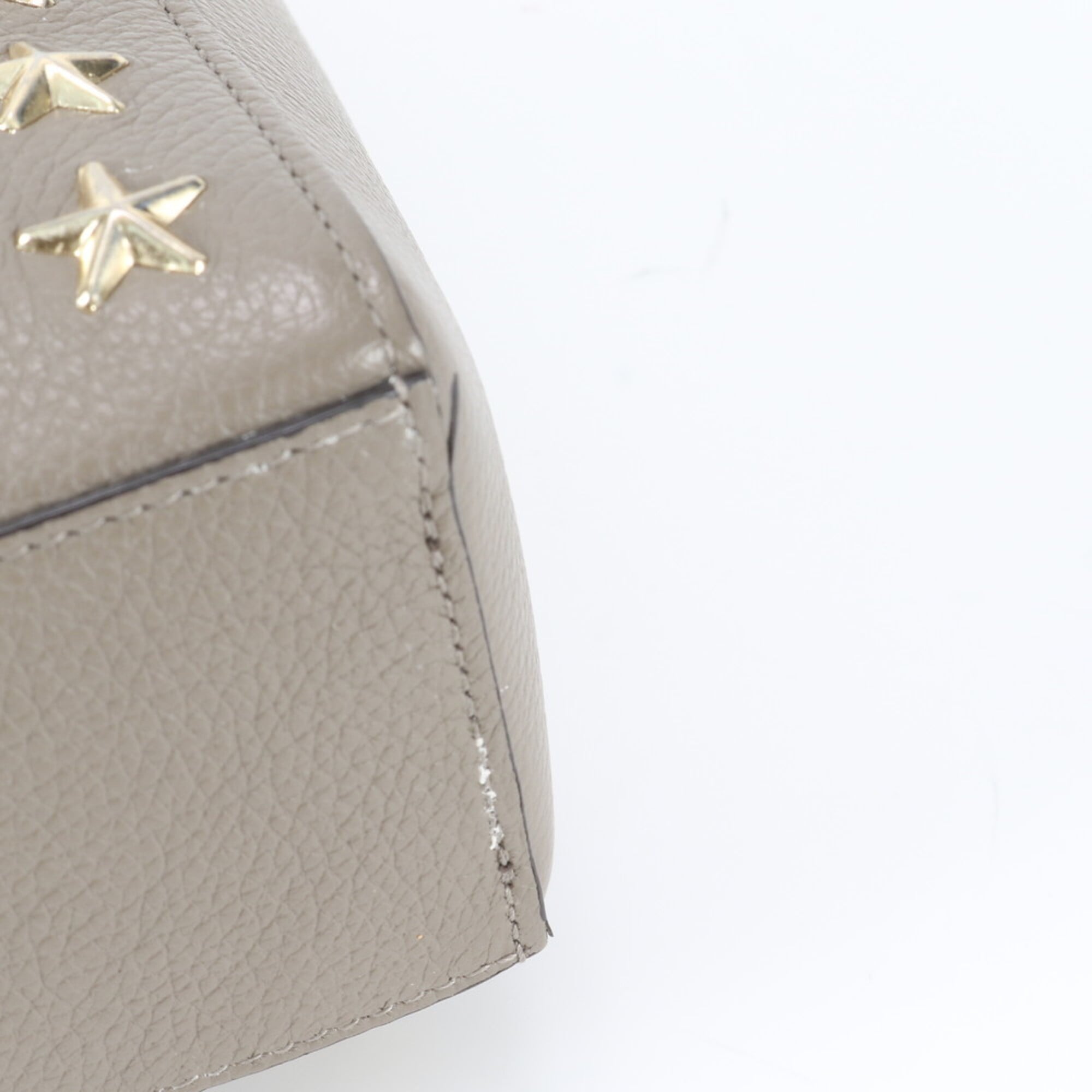 Jimmy Choo Grayish Leather Shoulder Bag (Pre-Owned)