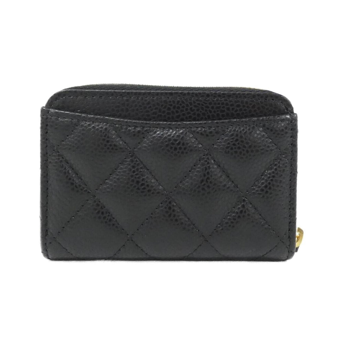 Chanel Black Grained Calfskin Coin Purse/Coin Case (Pre-Owned)