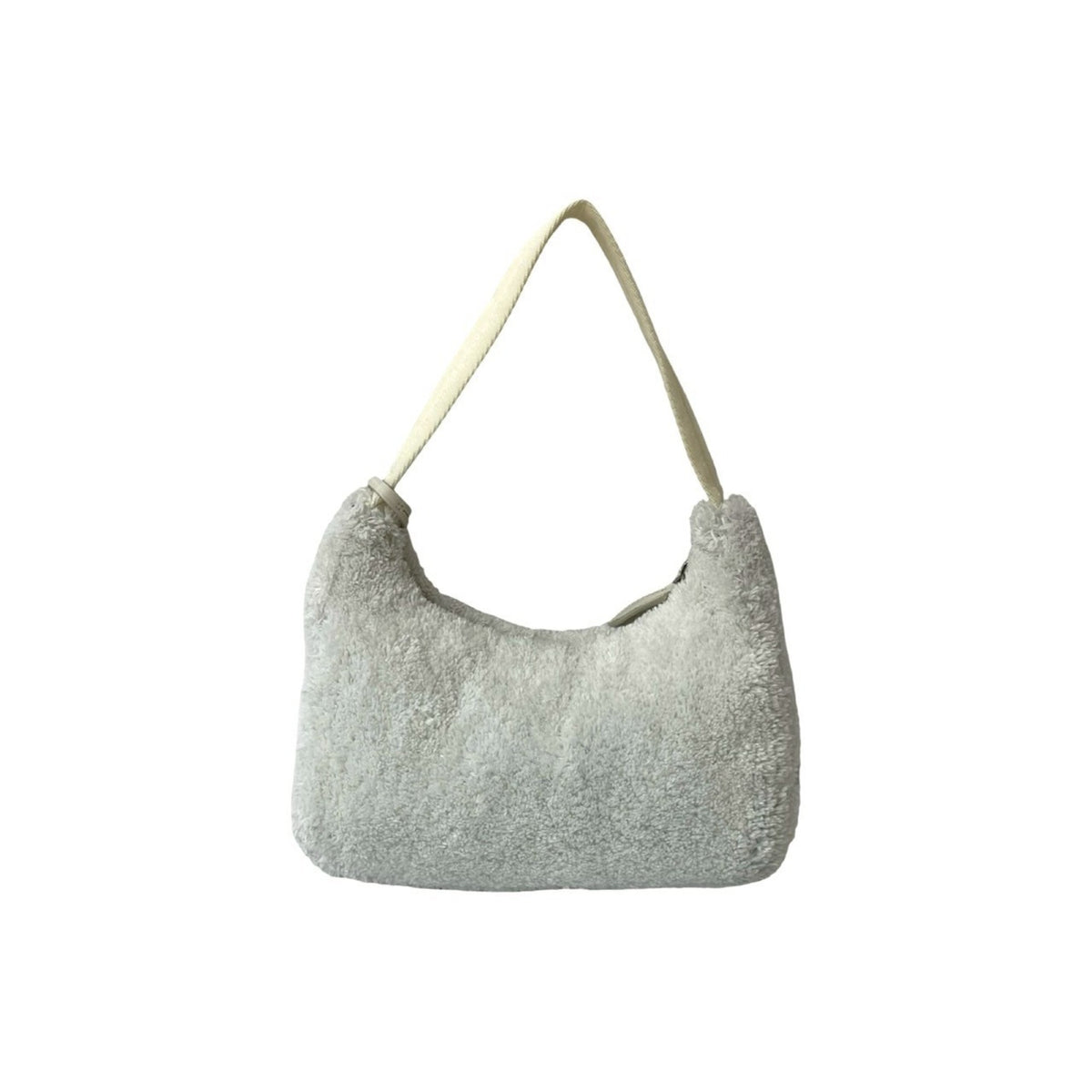 Prada White Pile Fabric Handbag Pouch (Pre-Owned)
