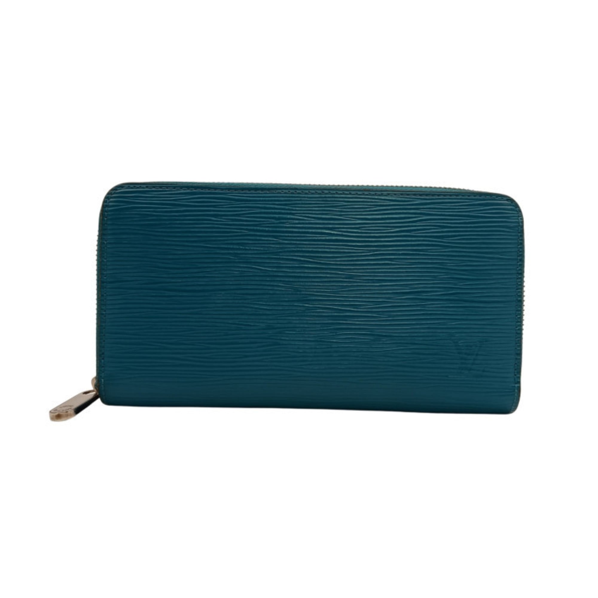 Louis Vuitton Epi Blue Cyan Epi Leather Long Wallet (Bi-Fold) (Pre-Owned)