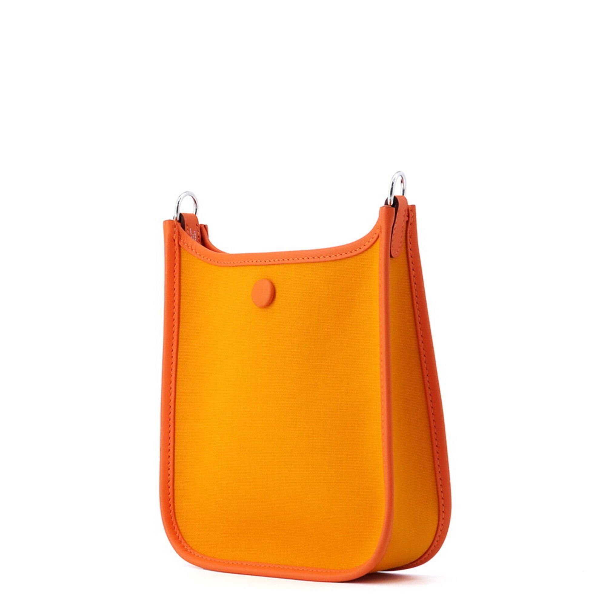 Hermes Kara Feu Jaune Toile Officier Swift Leather Handbag Shoulder Bag (Pre-Owned)