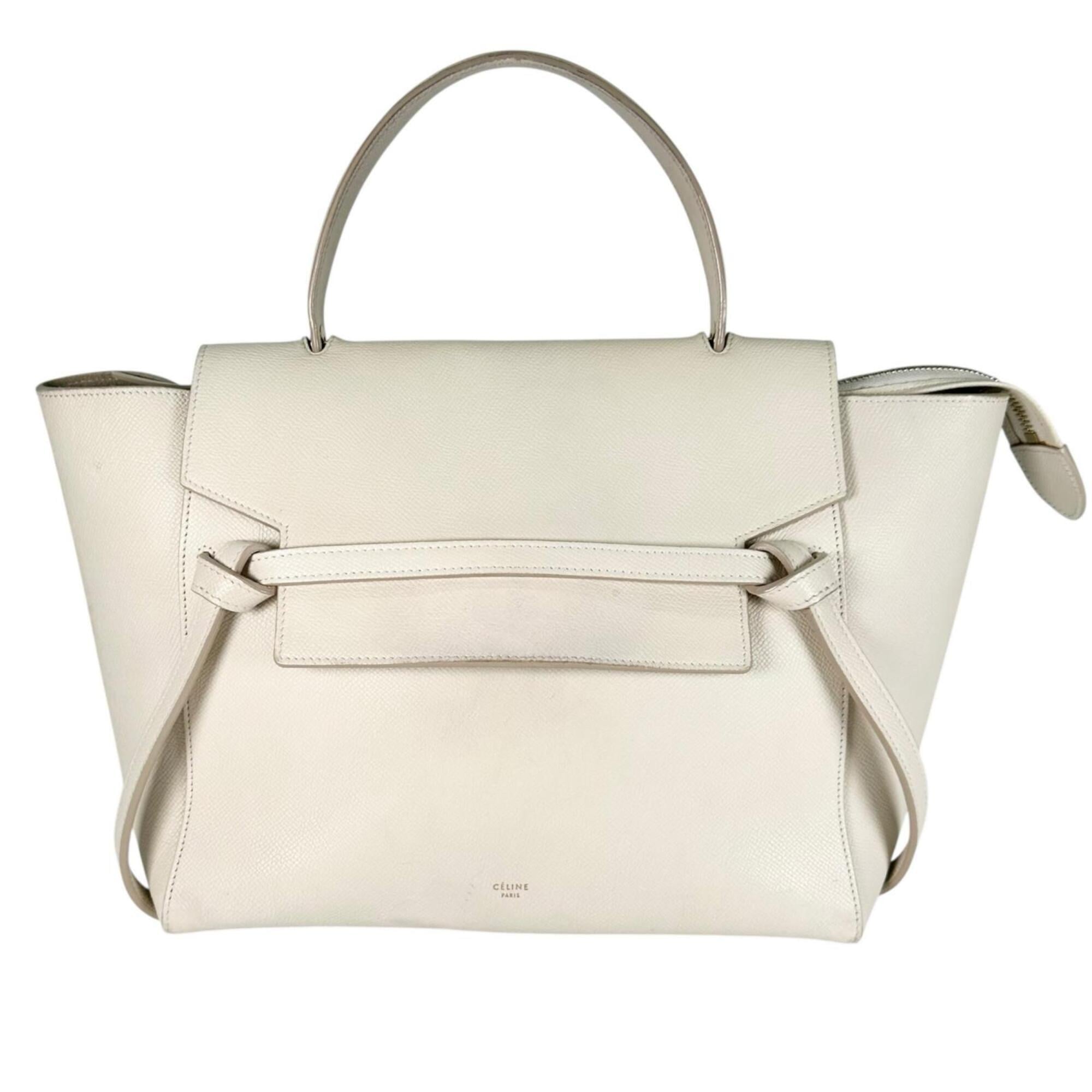 Celine Ivory White Leather Handbag (Pre-Owned)