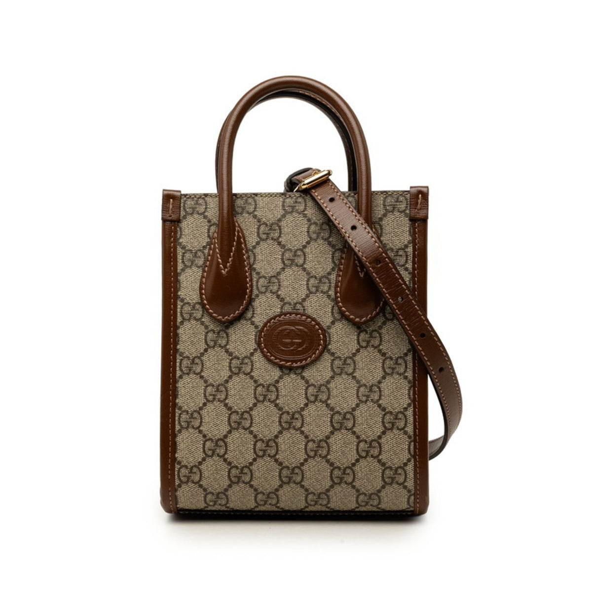 Gucci Beige Gg Supreme Handbag Shoulder Bag (Pre-Owned)
