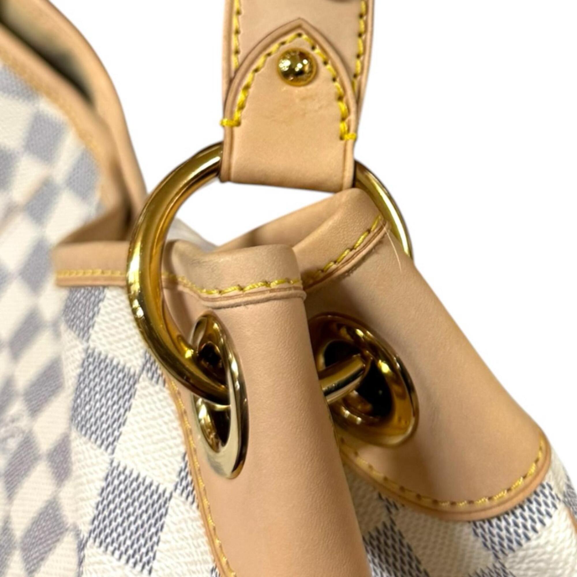 Louis Vuitton White Damier Azur Canvas Shoulder Bag (Pre-Owned)