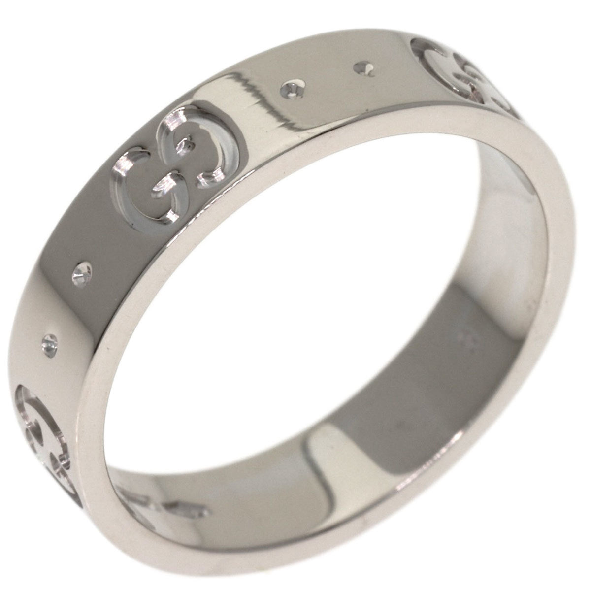 Gucci White Gold White Gold (18K) Band Ring (Pre-Owned)