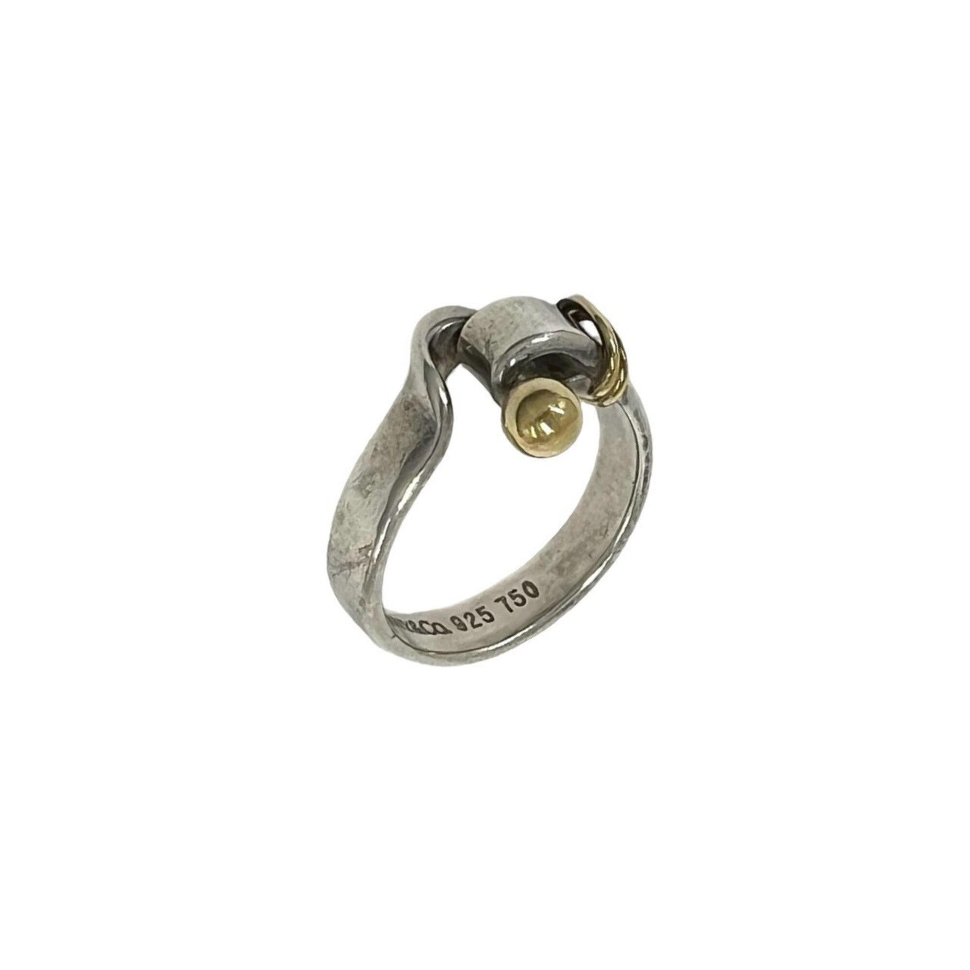 Tiffany Gold Silver Yellow Gold (18K) Silver 925 Band Ring (Pre-Owned)