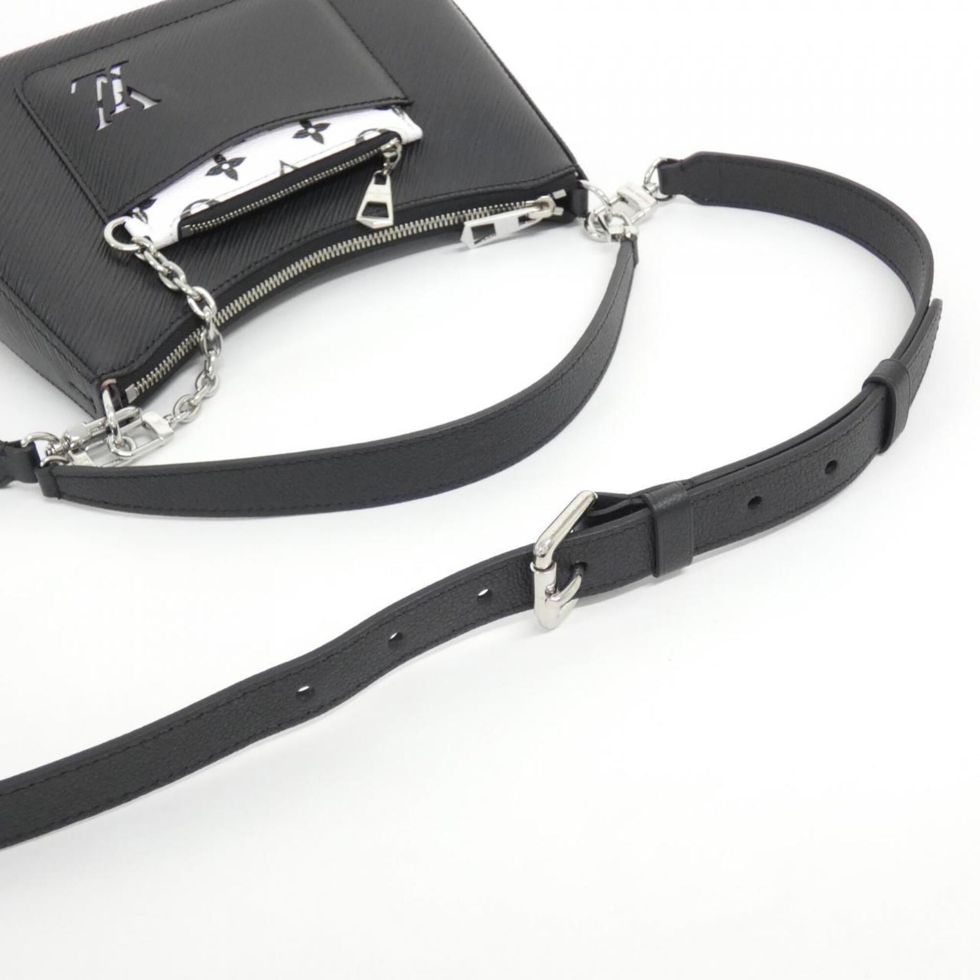 Louis Vuitton Black Leather Pouch Shoulder Bag (Pre-Owned)