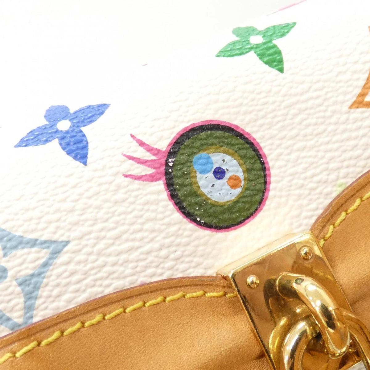 Louis Vuitton White Coated Canvas Pochette Shoulder Bag (Pre-Owned)