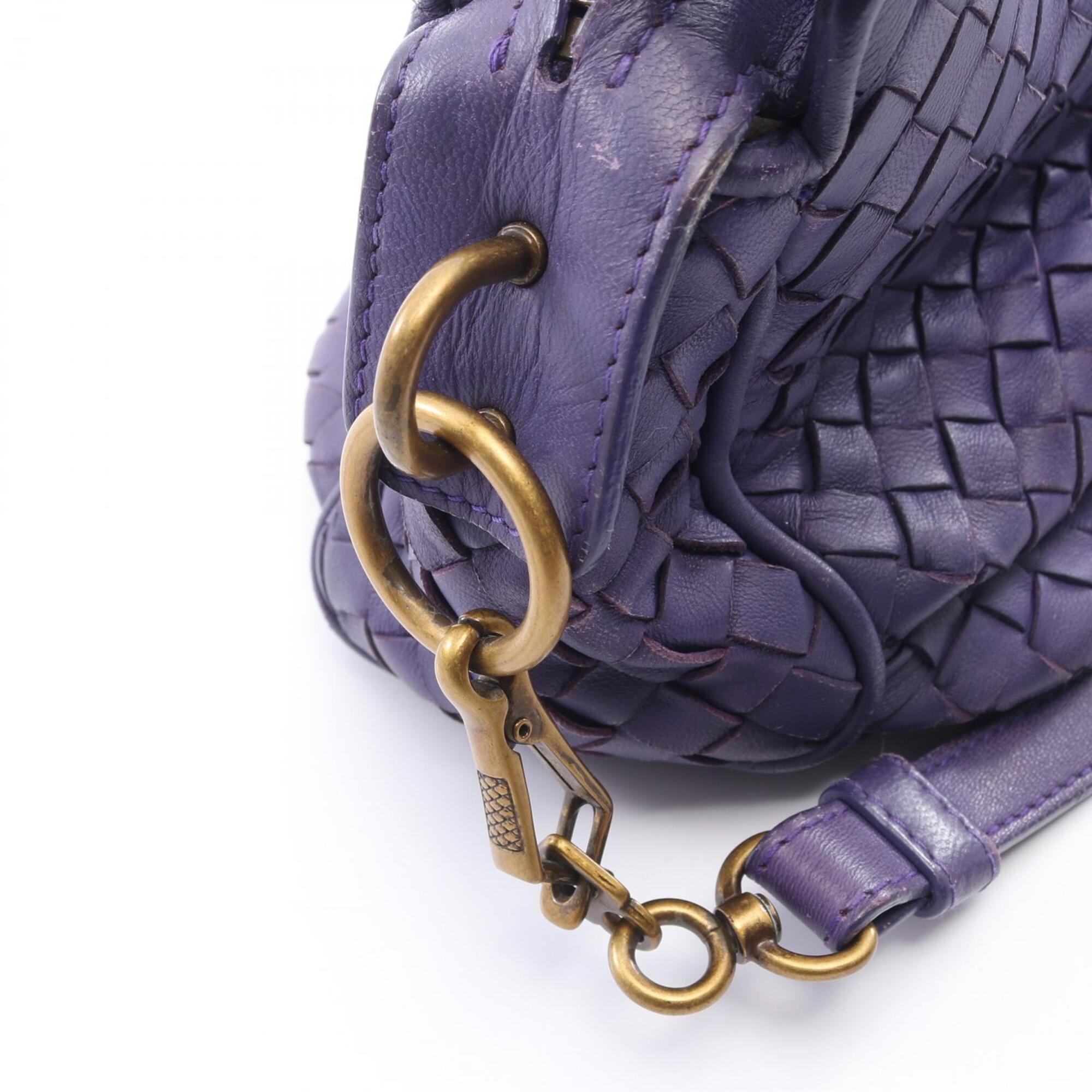 Bottega Veneta Purple Intrecciato Shoulder Bag (Pre-Owned)