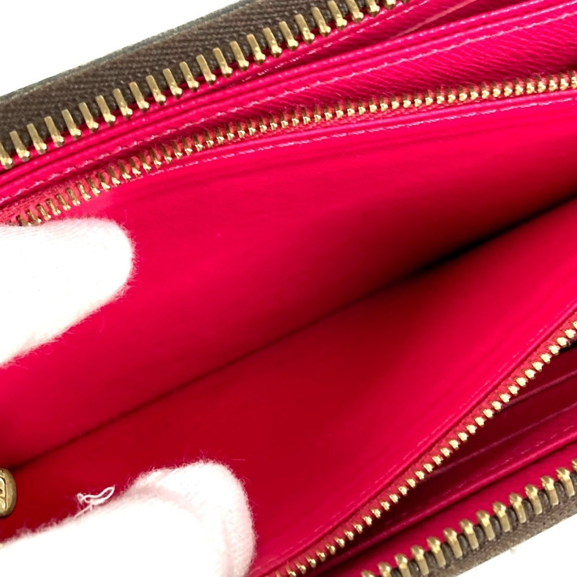 Louis Vuitton Monogram Bay Brown Pink Monogram Long Wallet (Bi-Fold) (Pre-Owned)