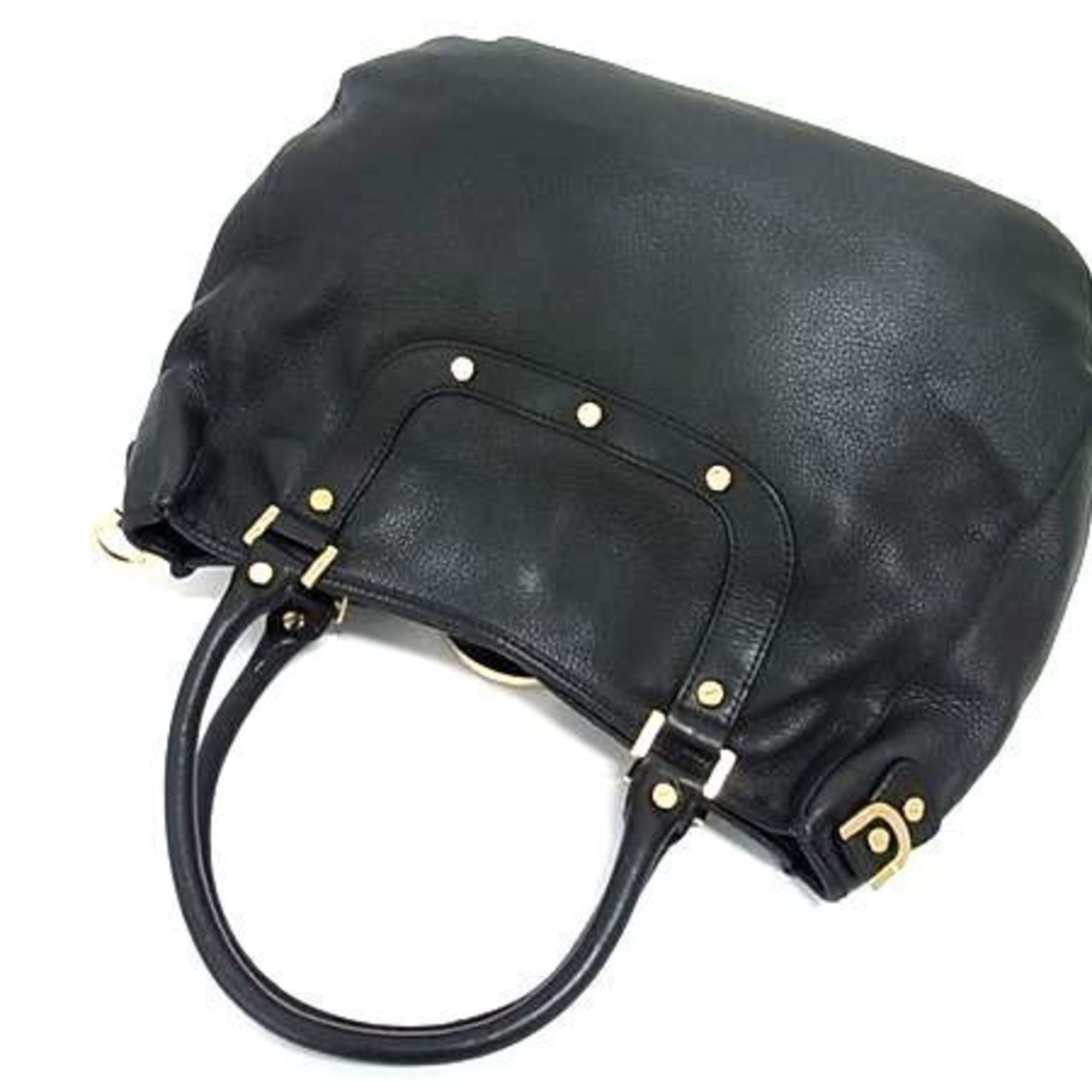 Tory Burch Black Leather Handbag Shoulder Bag Tote Bag (Pre-Owned)