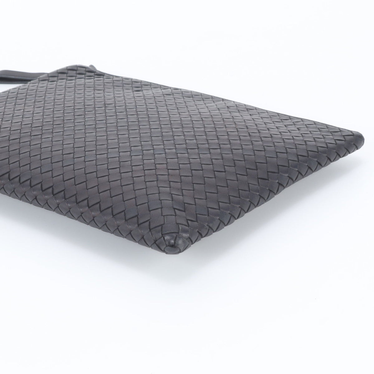 Bottega Veneta Black Leather Clutch Bag Pouch (Pre-Owned)