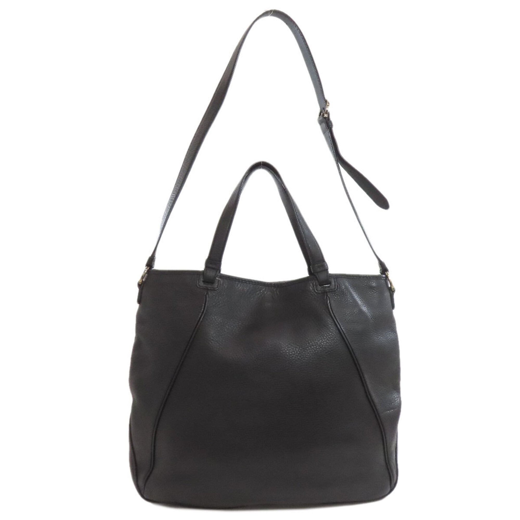Salvatore Ferragamo Black Leather Tote Bag (Pre-Owned)