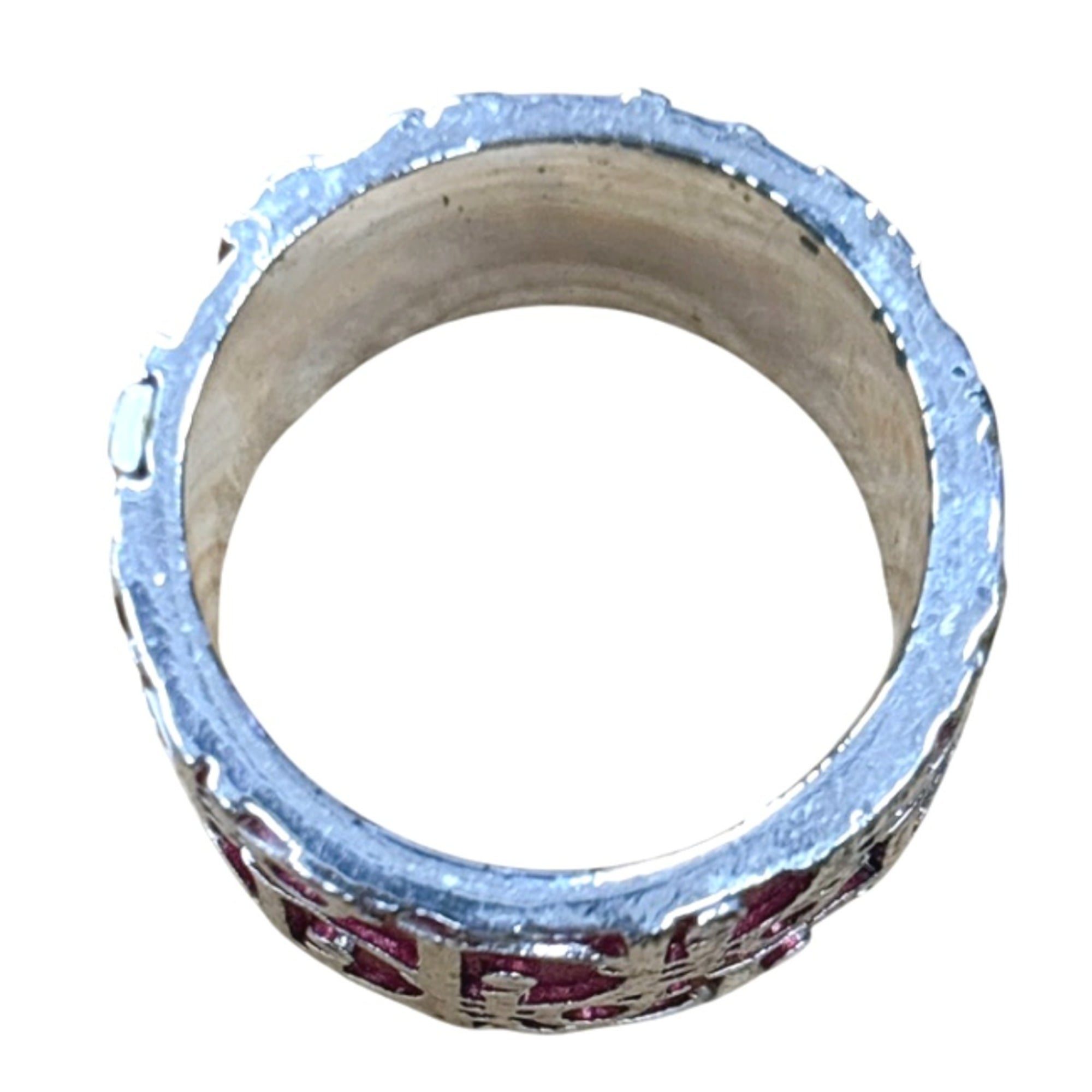 Christian Dior Red Color Band Ring (Pre-Owned)