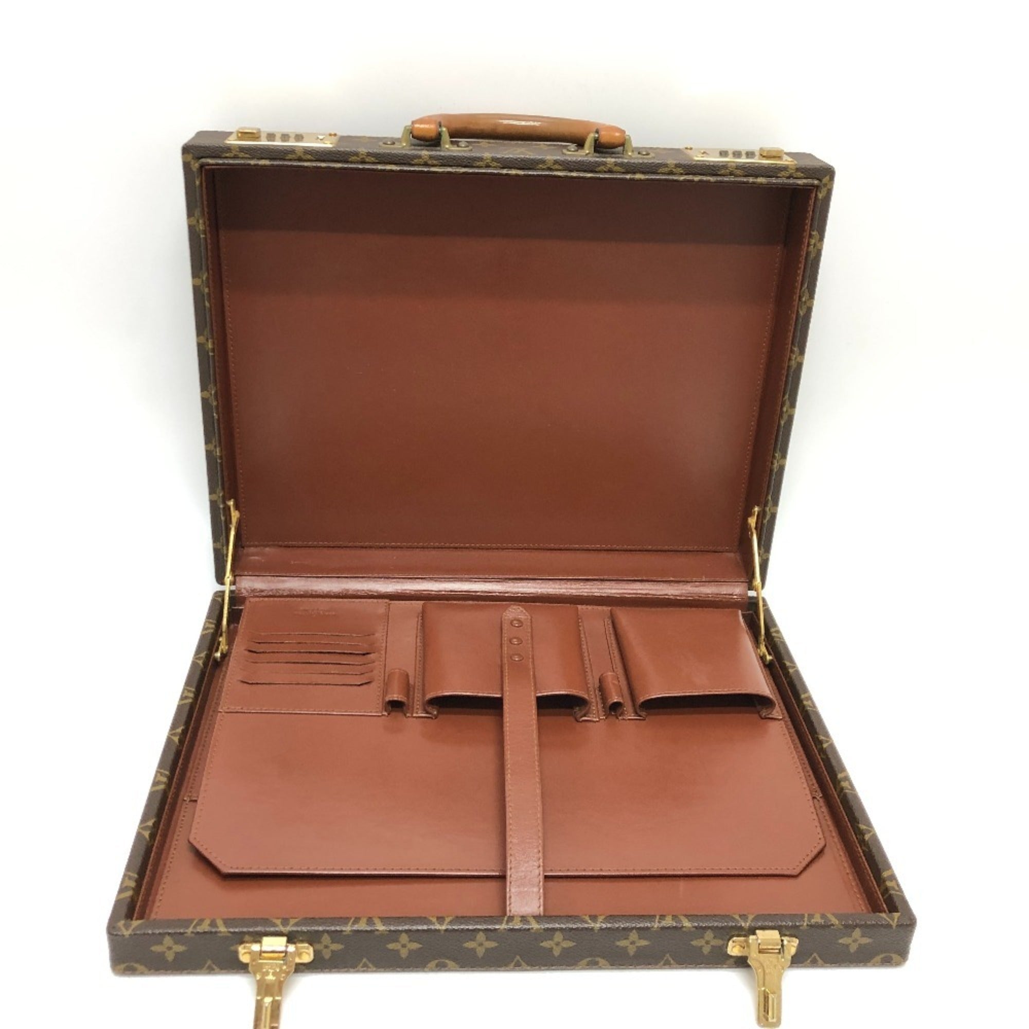 Louis Vuitton Monogram Brown Galle Monogram Monogram Attaché Case Briefcase (Pre-Owned)