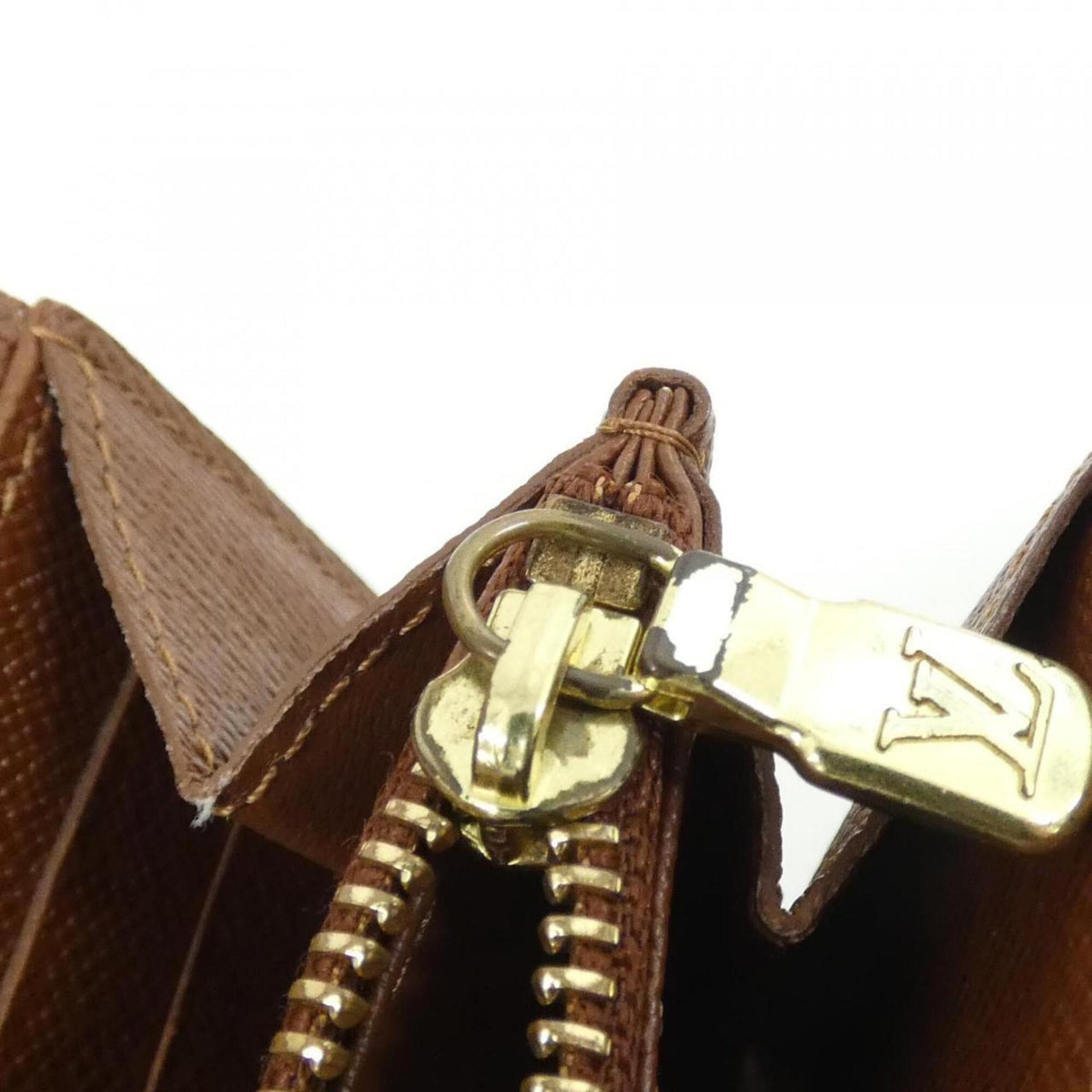 Louis Vuitton Brown Coated Canvas Long Wallet (Bi-Fold) (Pre-Owned)