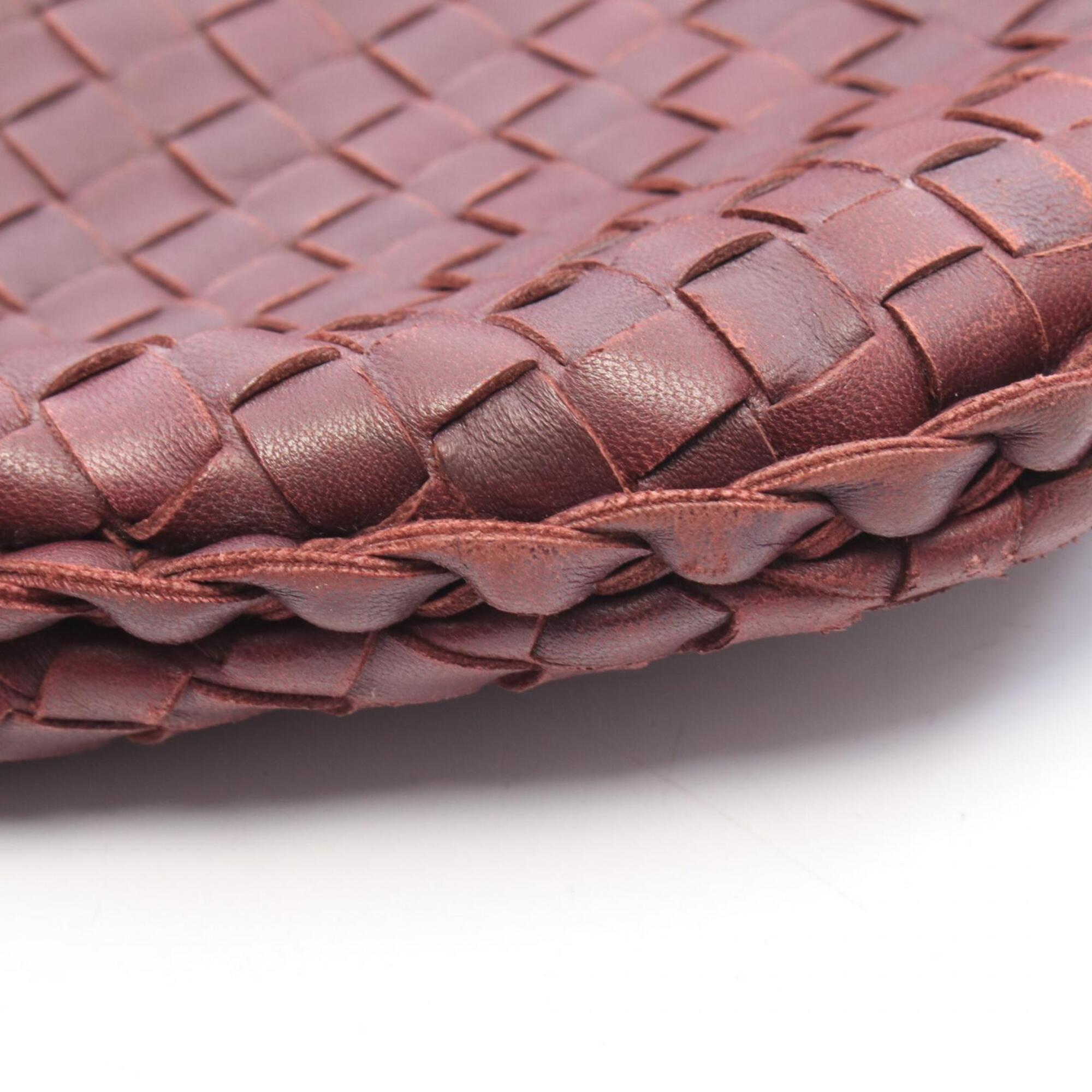 Bottega Veneta Bordeaux Intrecciato Handbag Shoulder Bag (Pre-Owned)