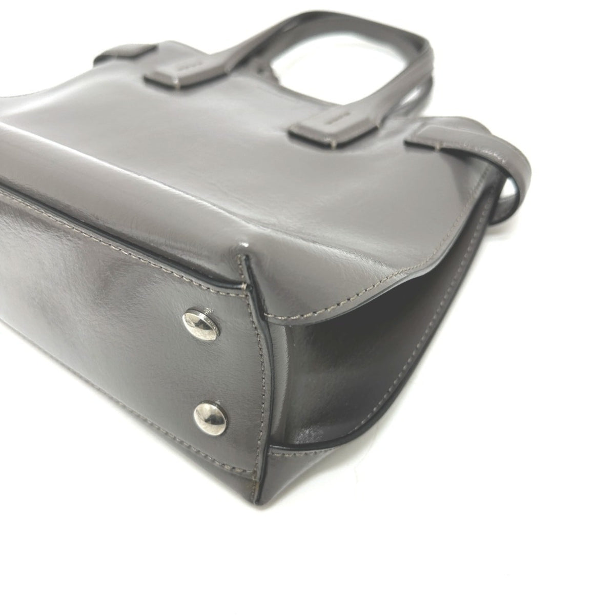 Burberry Gray Elastane Leather Handbag Shoulder Bag (Pre-Owned)