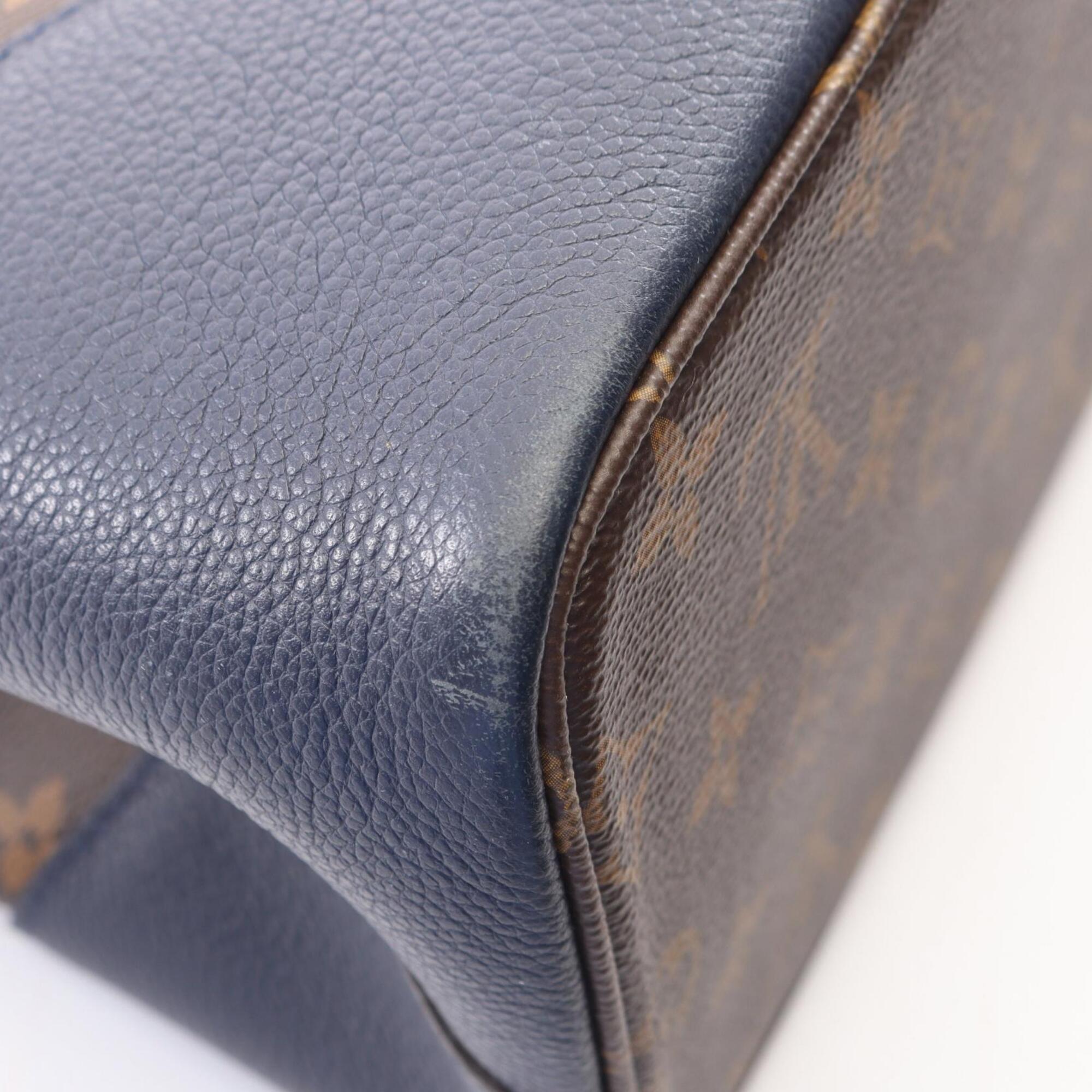 Louis Vuitton Bordeaux Bordeaux Brown Brown Navy Pvc Coated Canvas Leather Handbag (Pre-Owned)