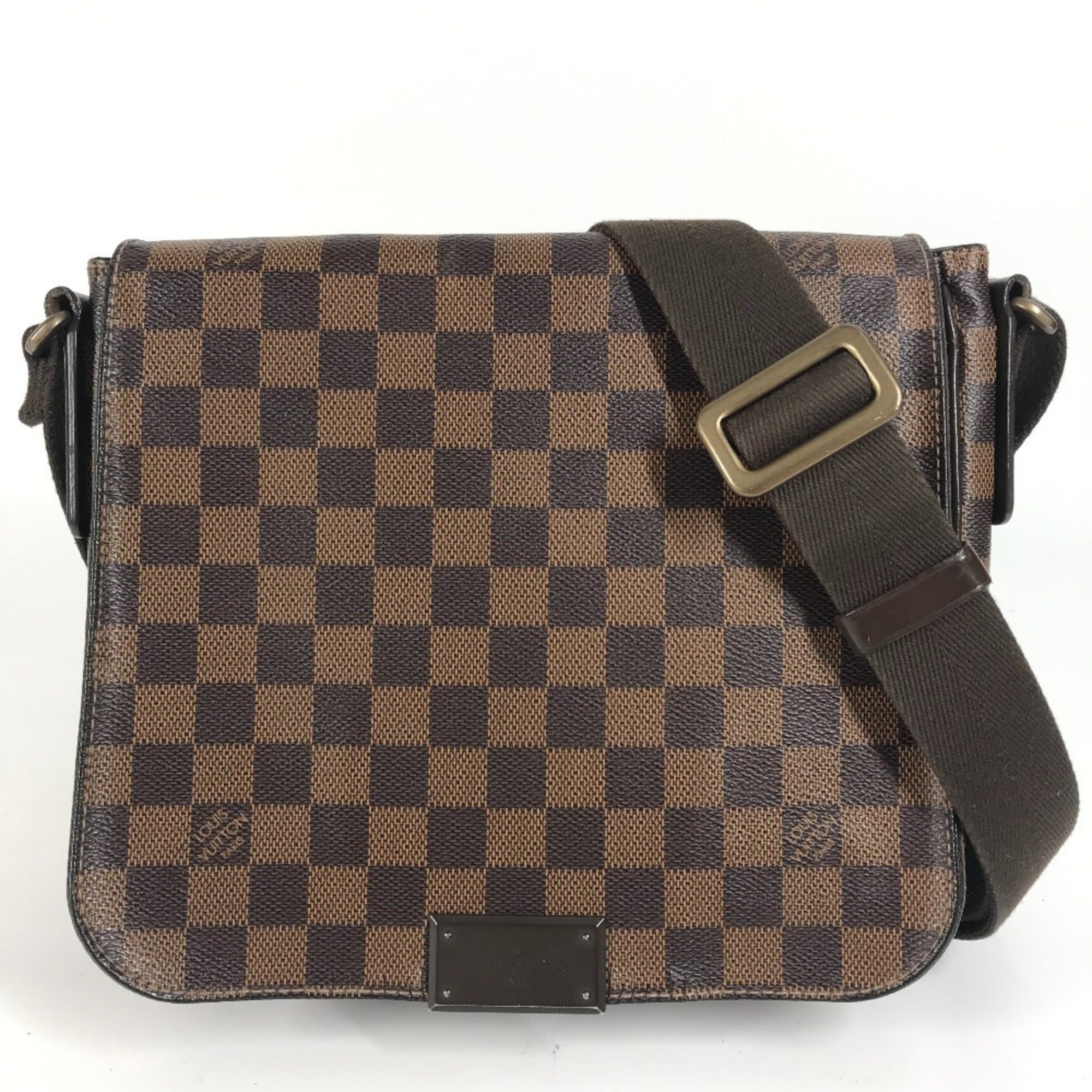 Louis Vuitton Brown Damier Canvas Ebene Damier Canvas Shoulder Bag (Pre-Owned)