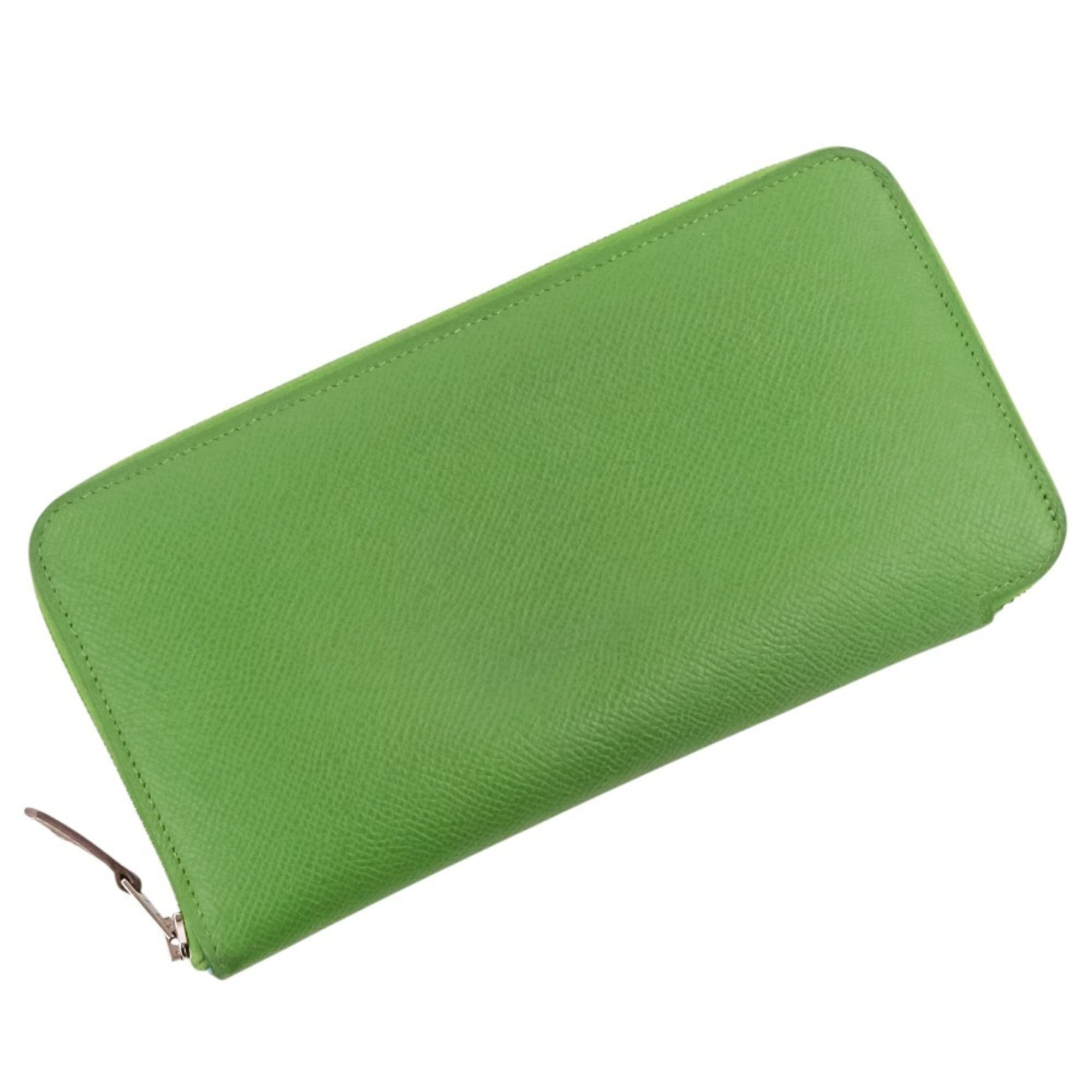 Hermes Green Vert Epsom Leather Long Wallet (Bi-Fold) (Pre-Owned)