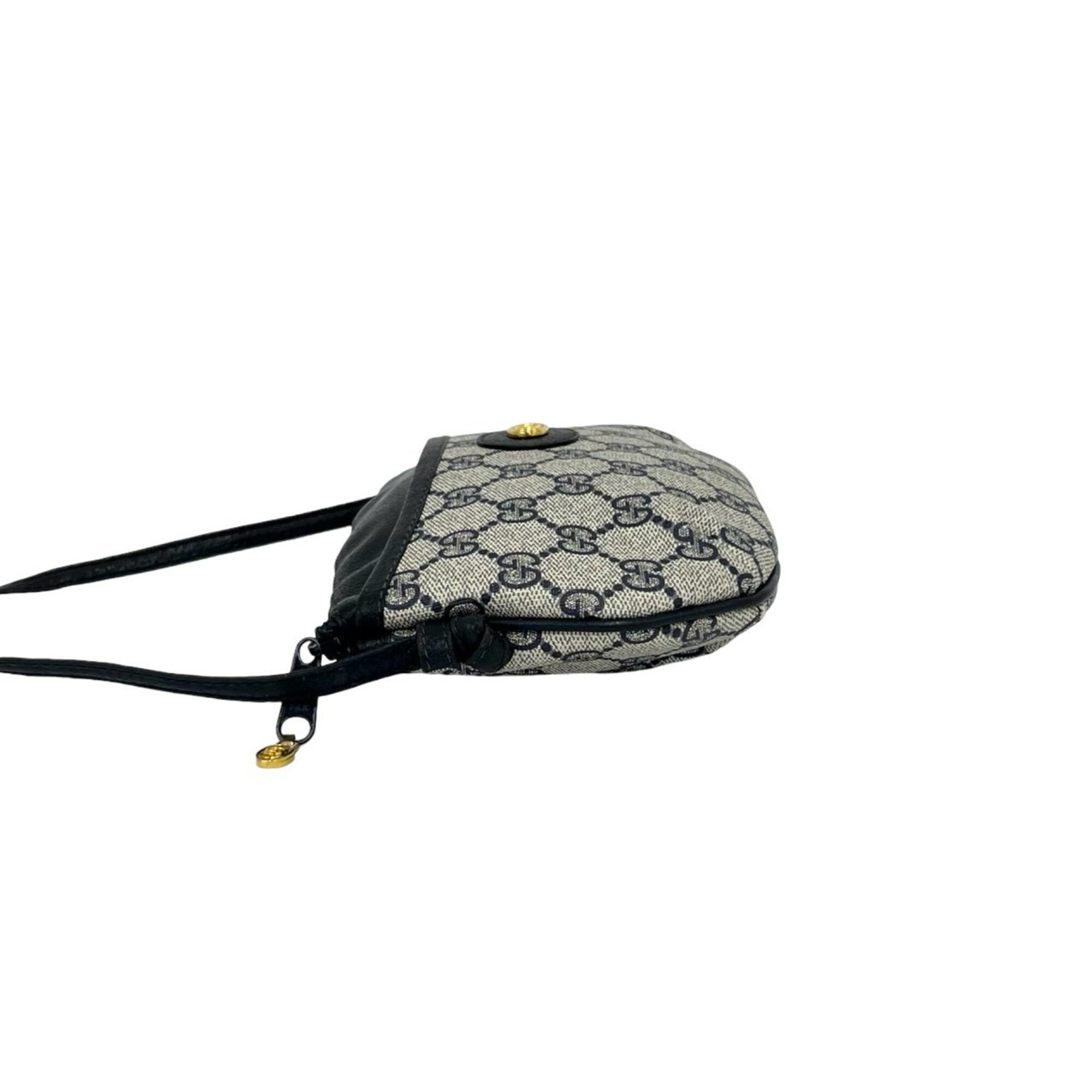 Gucci Navy Pvc Leather Pochette Shoulder Bag (Pre-Owned)