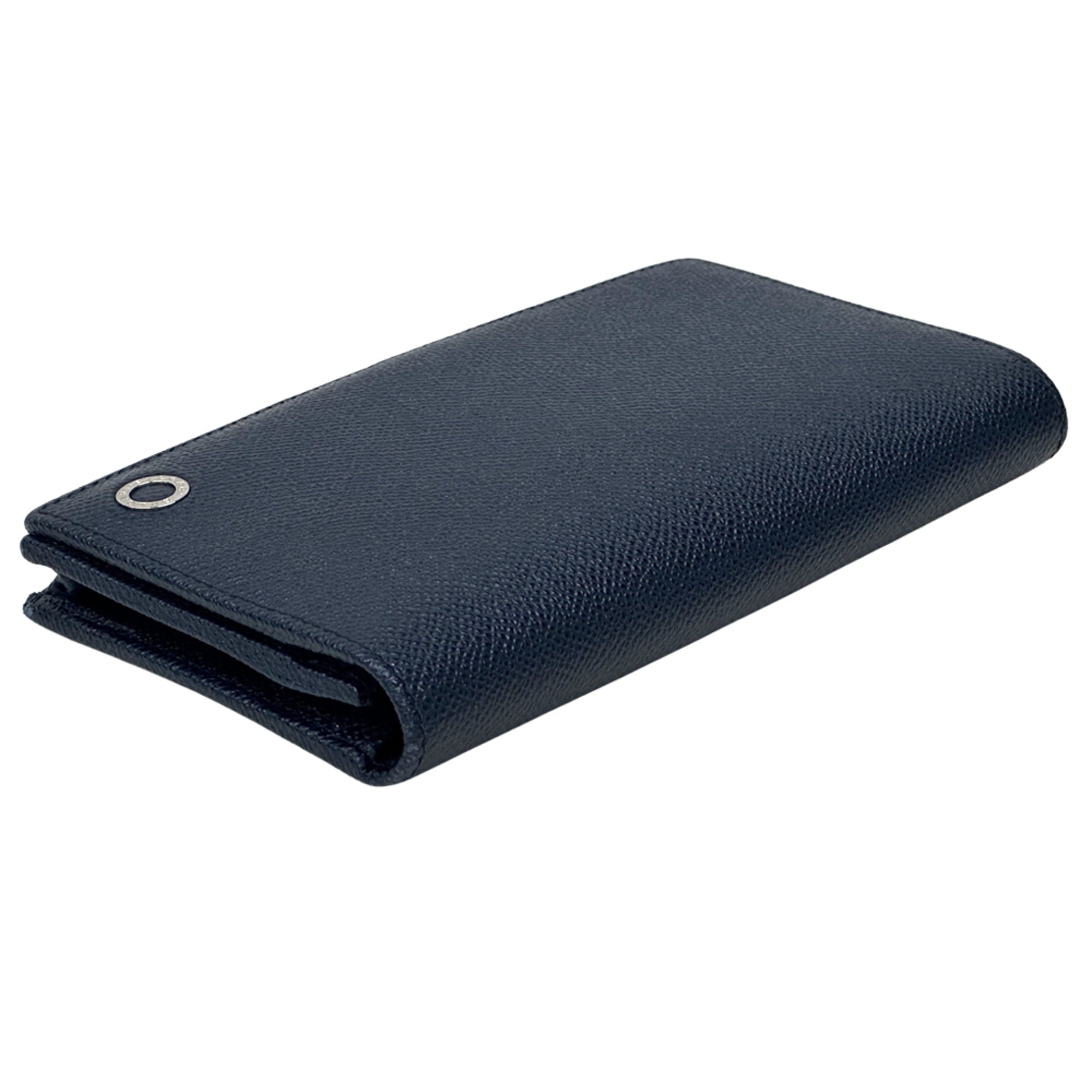 Bvlgari Green Navy Leather Wallet (Bi-Fold) (Pre-Owned)