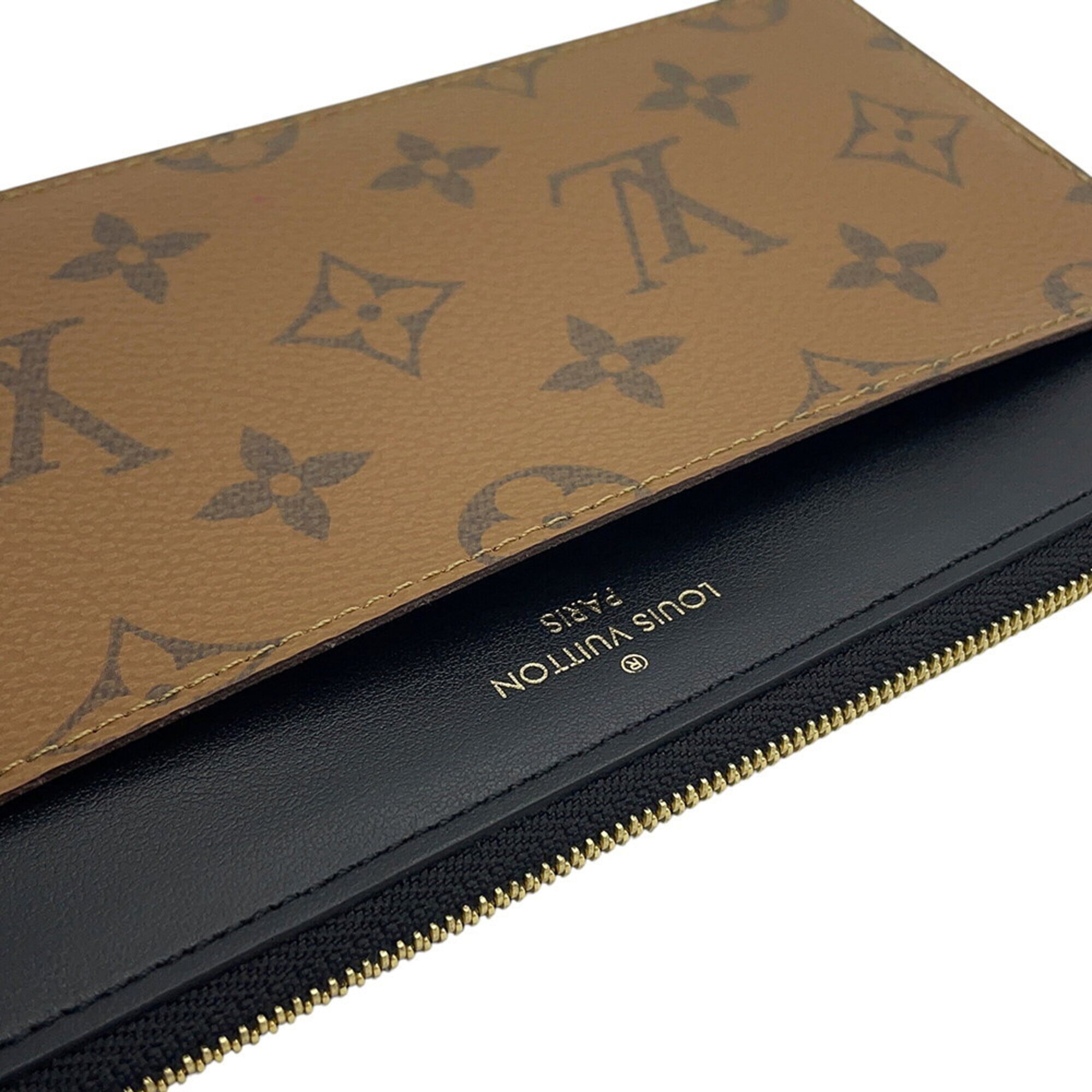 Louis Vuitton Monogram Reverse Black Noir Monogram Reverse Coin Purse/Coin Case (Pre-Owned)