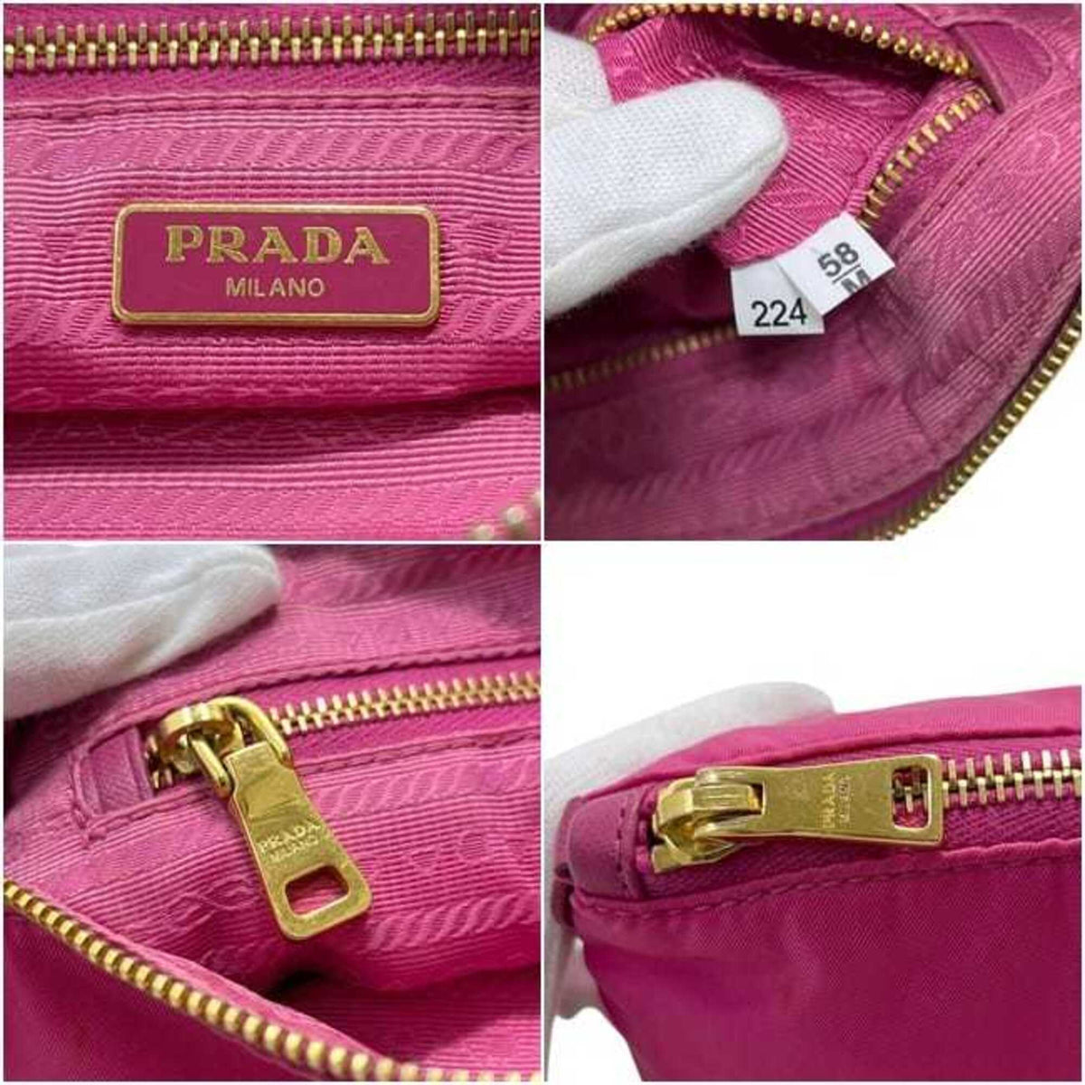 Prada Pink Nylon Pouch (Pre-Owned)