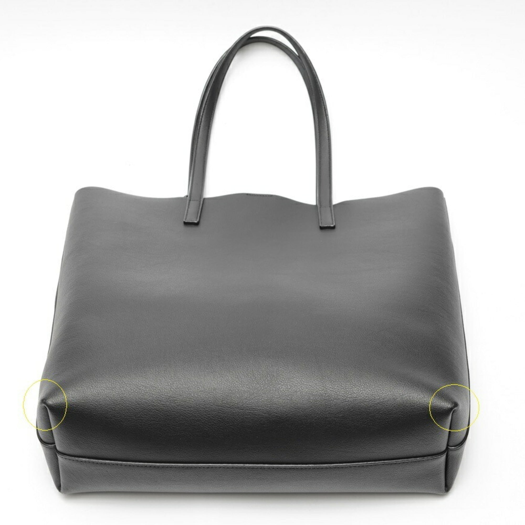 Saint Laurent Black Leather Shopping Bag Tote Bag (Pre-Owned)