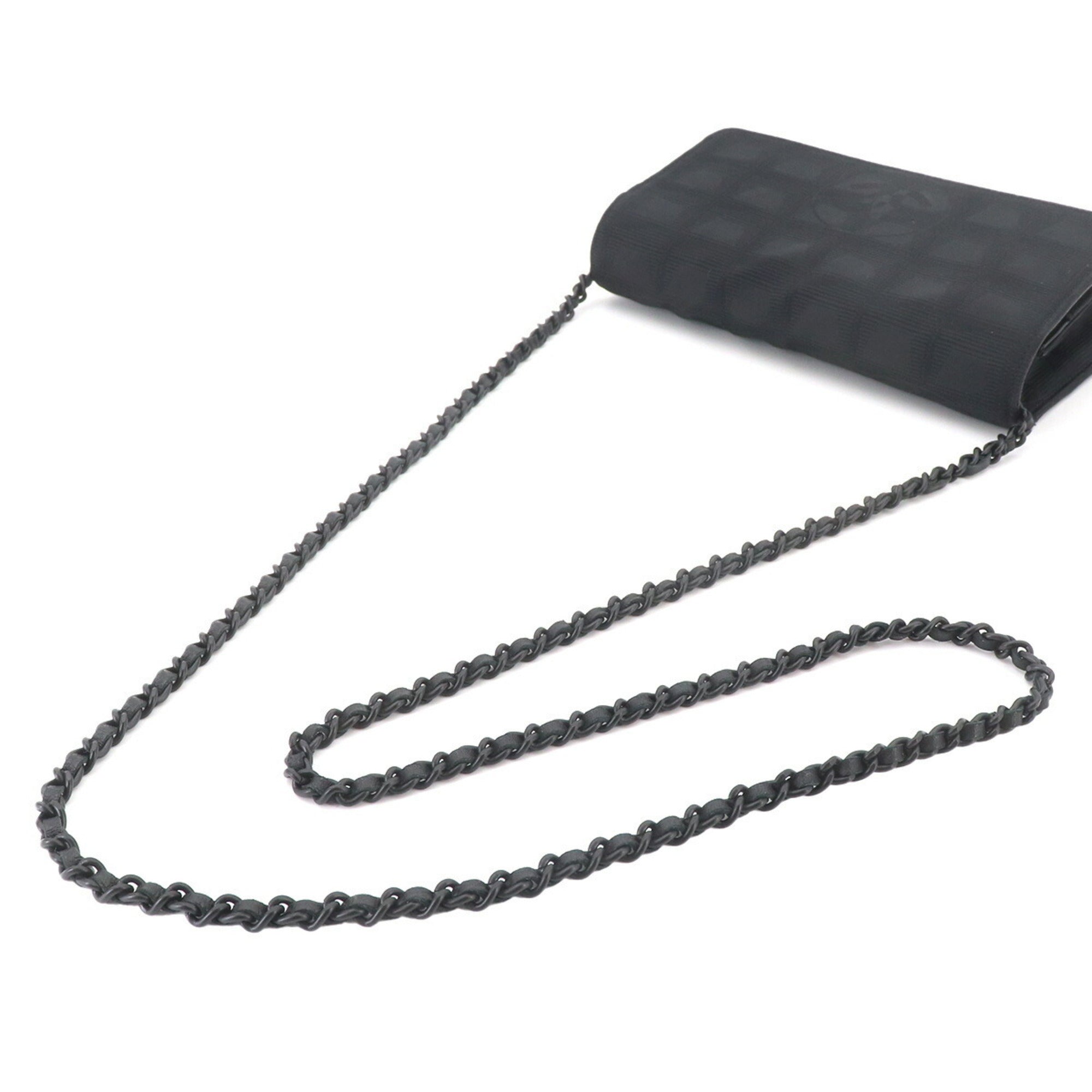 Chanel Black New Travel Line Chain/Shoulder Wallet (Pre-Owned)