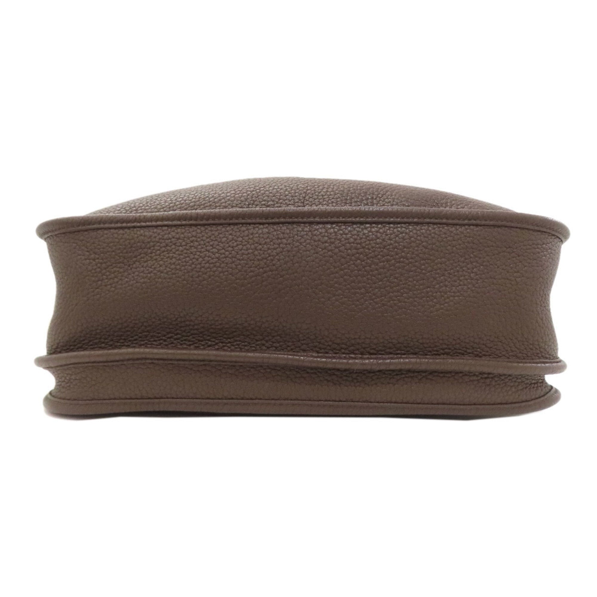 Hermes Dark Brown Taurillon Clemence Leather Shoulder Bag (Pre-Owned)