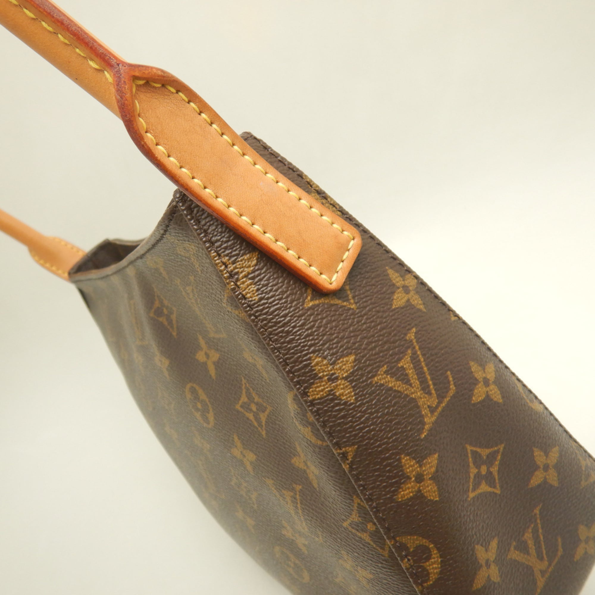 Louis Vuitton Brown Monogram Canvas Shoulder Bag Tote Bag (Pre-Owned)