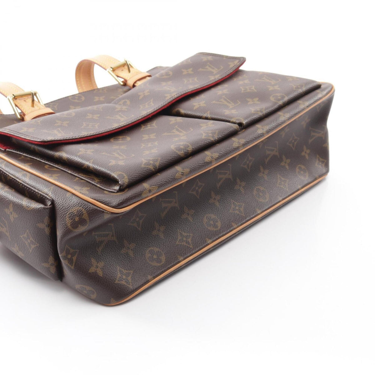 Louis Vuitton Brown Pvc Coated Canvas Leather Handbag (Pre-Owned)