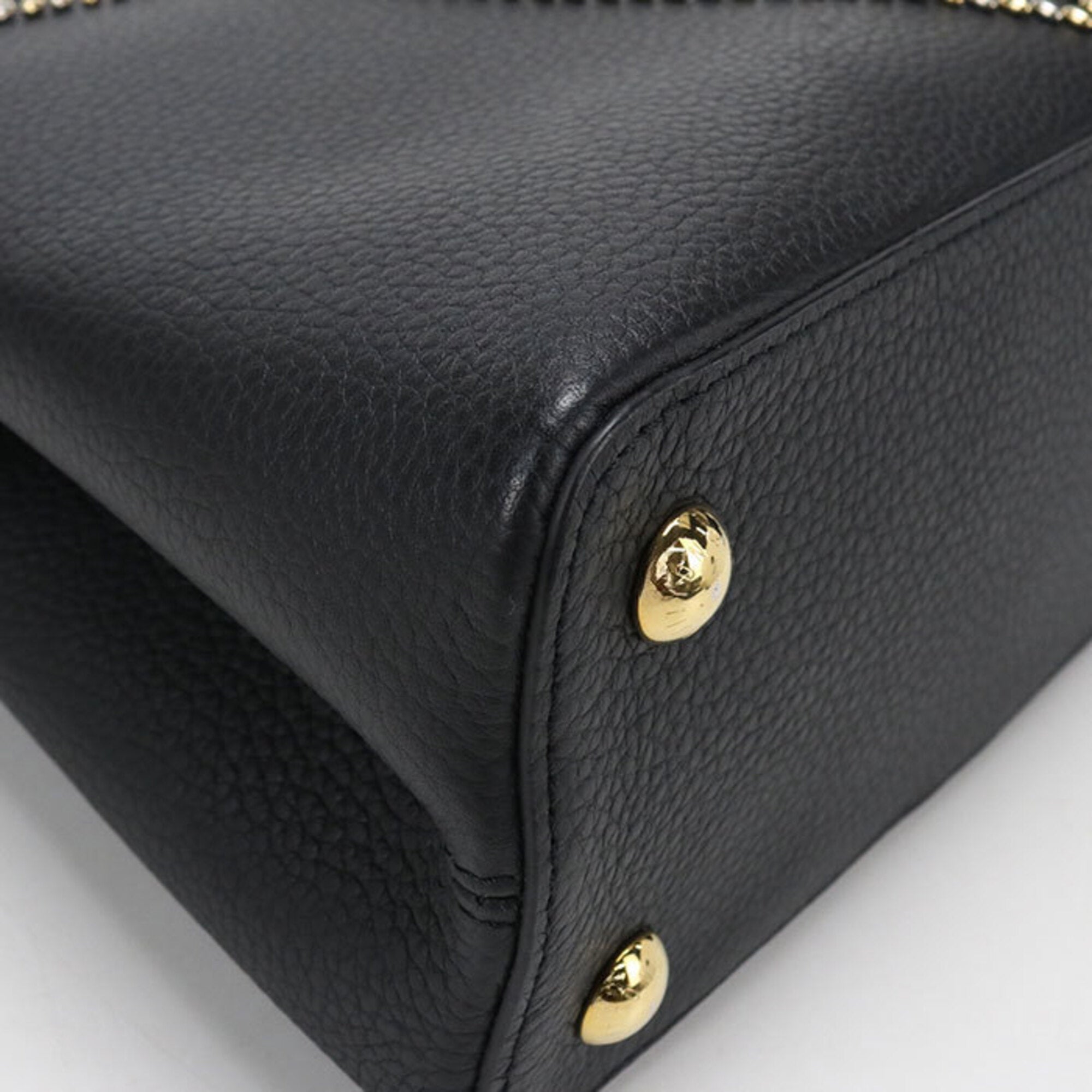 Louis Vuitton Black Leather Handbag (Pre-Owned)