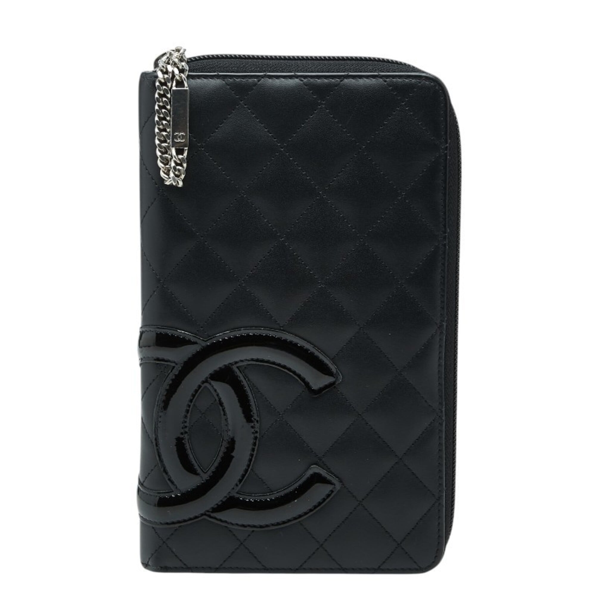 Chanel Black Leather Long Wallet (Bi-Fold) (Pre-Owned)