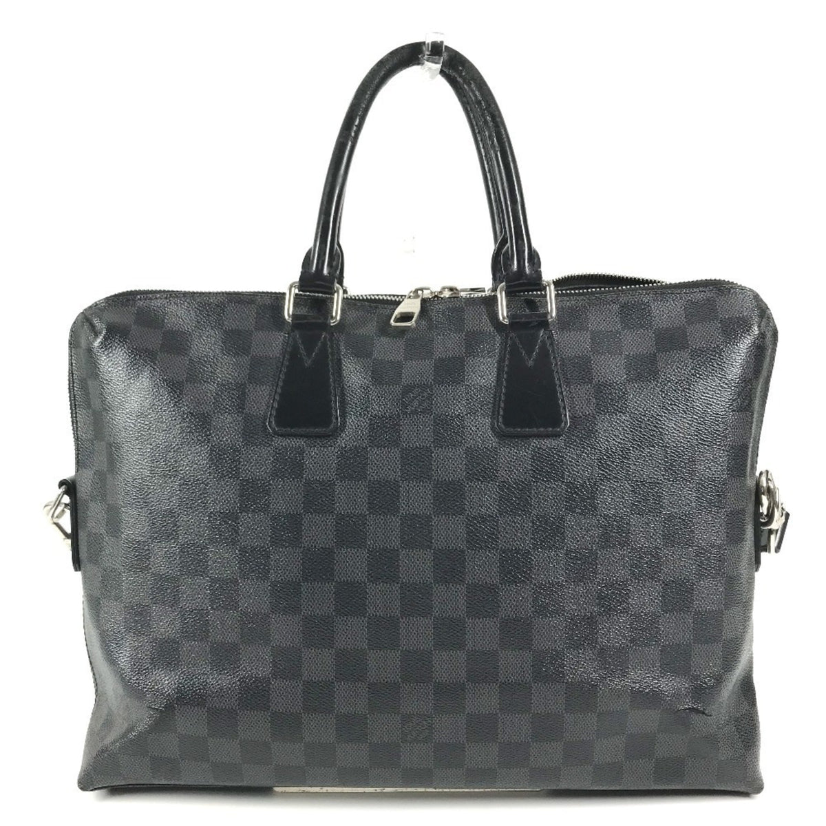 Louis Vuitton Black Damier Graphite Canvas Briefcase Handbag (Pre-Owned)