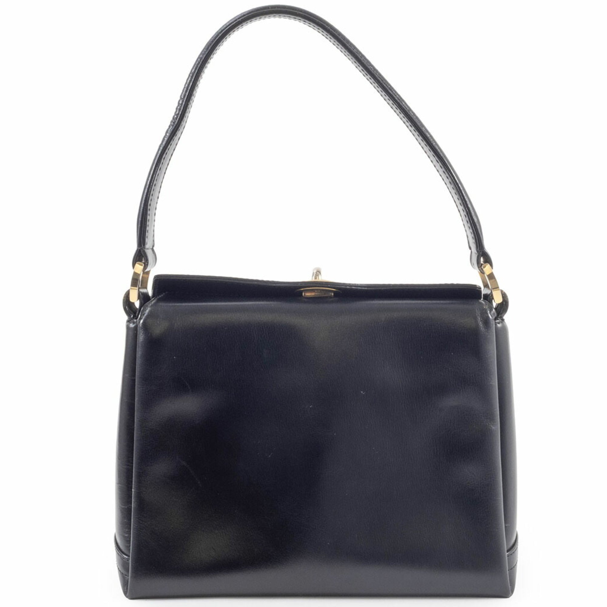 Gucci Black Leather Handbag Shoulder Bag (Pre-Owned)