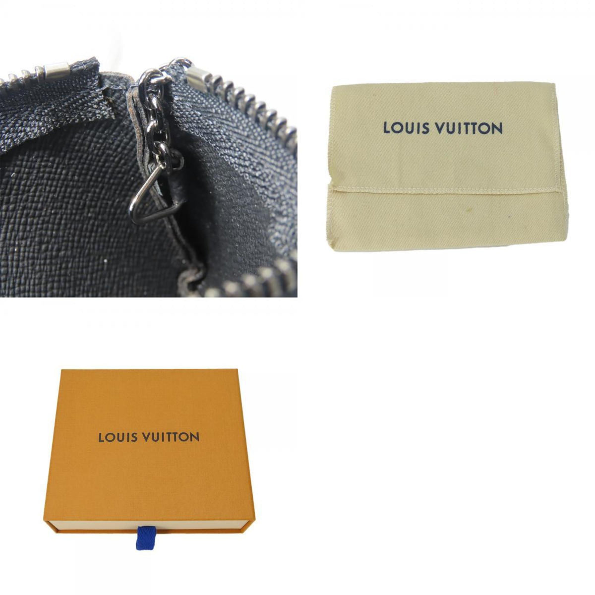 Louis Vuitton Monogram Eclipse Black Gray Monogram Eclipse Coin Purse/Coin Case (Pre-Owned)