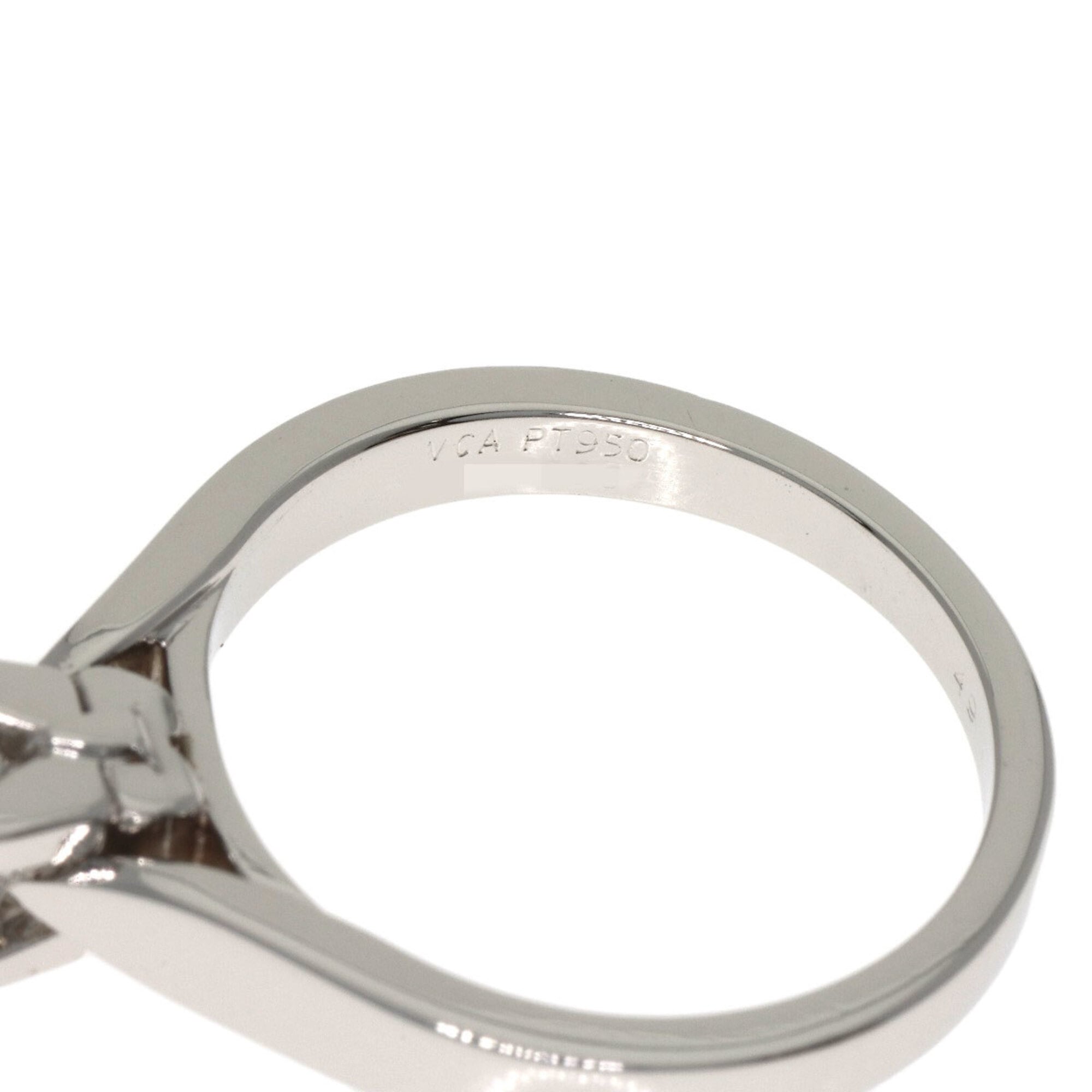 Van Cleef & Arpels Platinum Platinum 950 Band Ring (Pre-Owned)