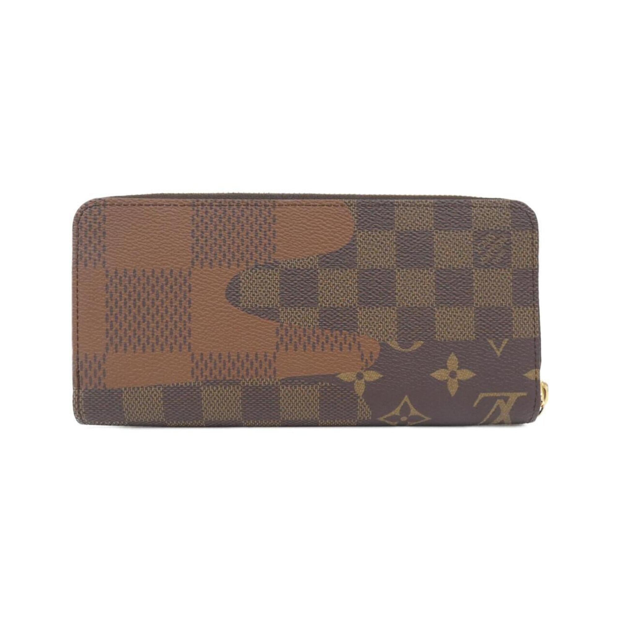 Louis Vuitton Monogram Marron Coated Canvas Long Wallet (Bi-Fold) (Pre-Owned)