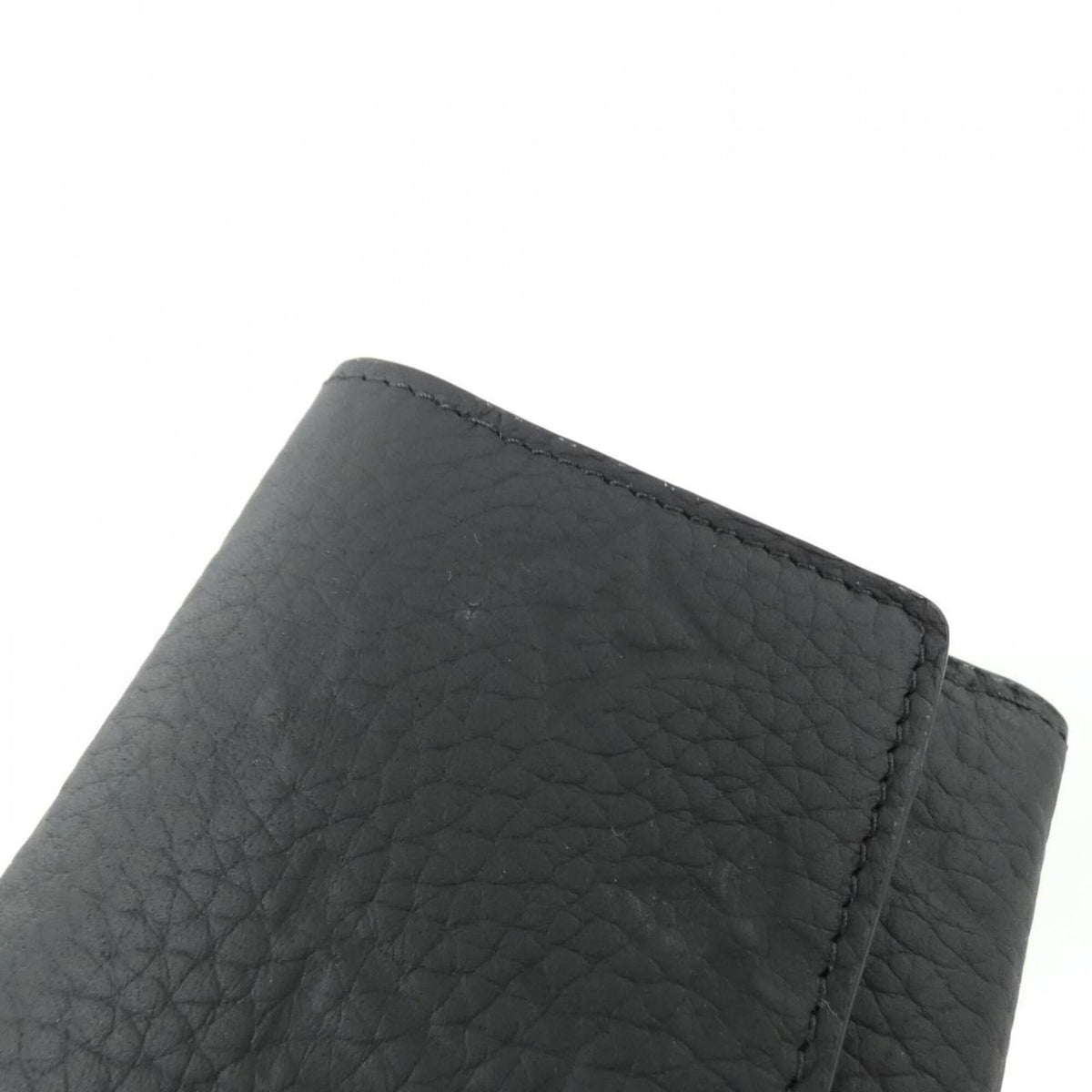 Louis Vuitton Black Leather Wallet (Tri-Fold) (Pre-Owned)