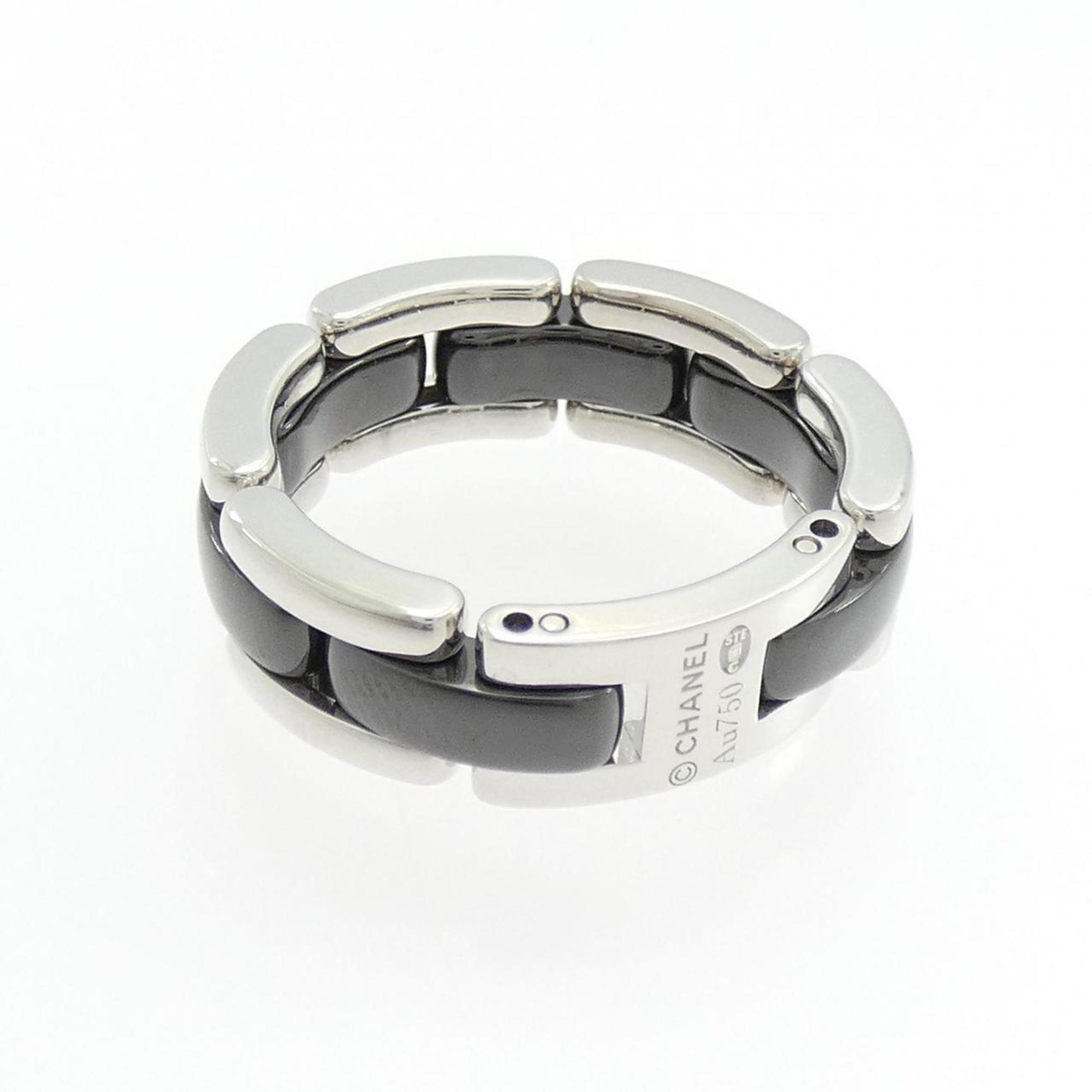 Chanel White Gold White Gold (18K) Ceramic Band Ring (Pre-Owned)