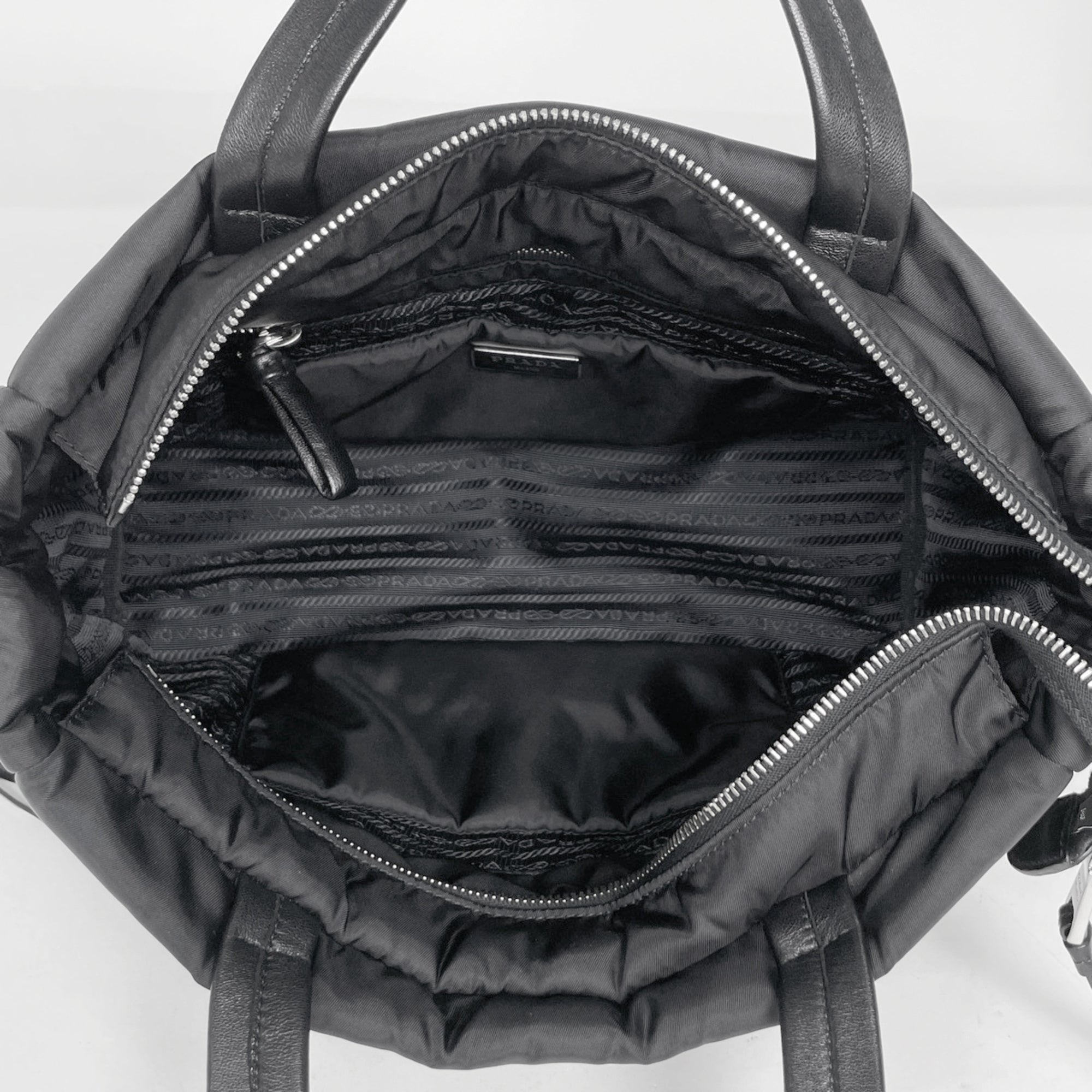 Prada Black Nylon Tote Bag (Pre-Owned)